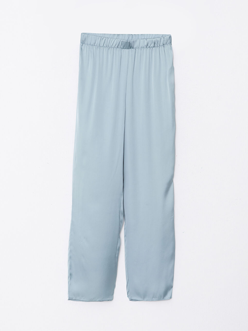 LCW DREAM V-Neck Plain Long Sleeve Satin Women's Pajamas Set -W2BD24Z8-GD2