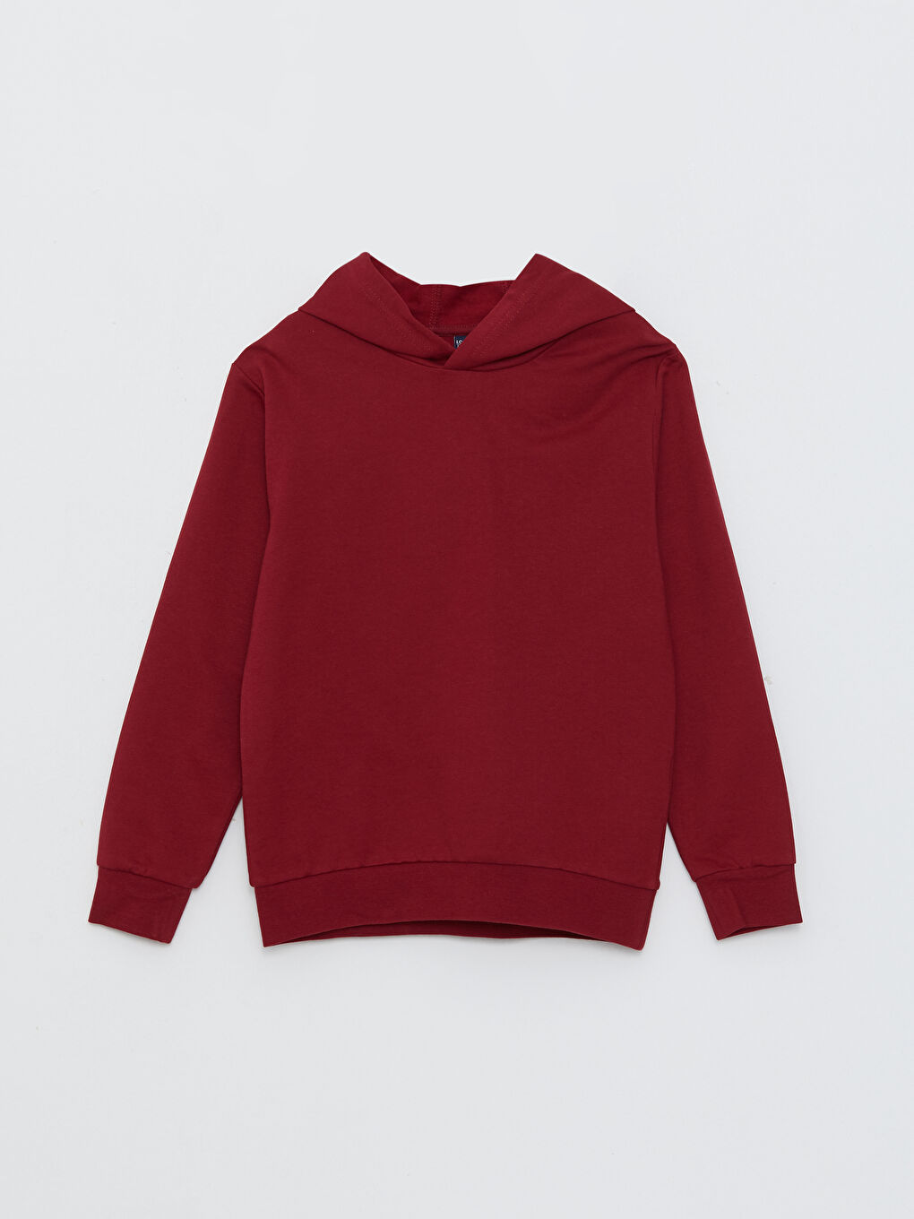 LCW Kids Bordo Kapüşonlu Basic Uzun Kollu Erkek Çocuk Sweatshirt