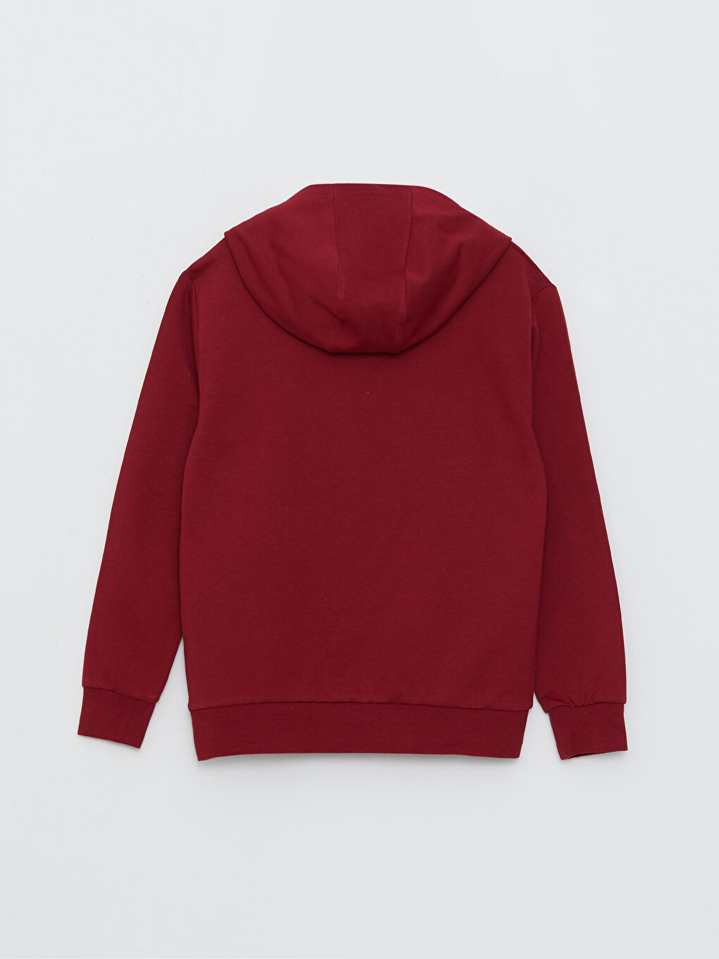 LCW Kids Bordo Kapüşonlu Basic Uzun Kollu Erkek Çocuk Sweatshirt - 1