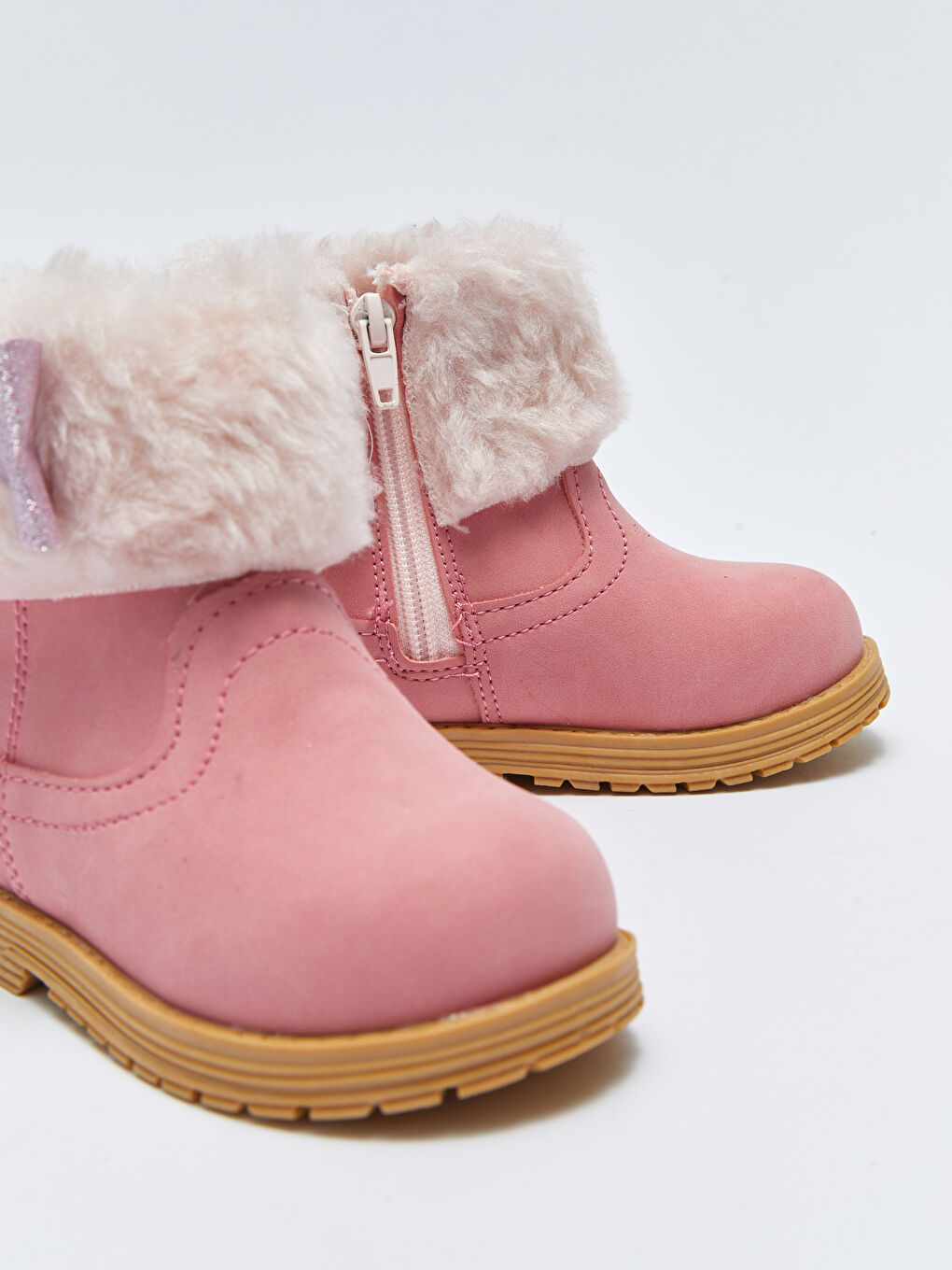 Pembe Fiyonk Detaylı Kız Bebek Bot-4