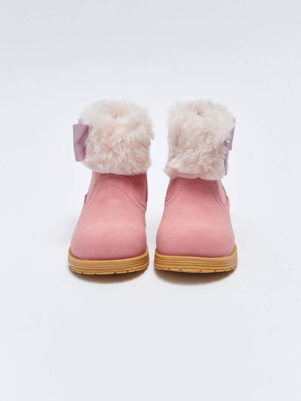 Pembe Fiyonk Detaylı Kız Bebek Bot-5