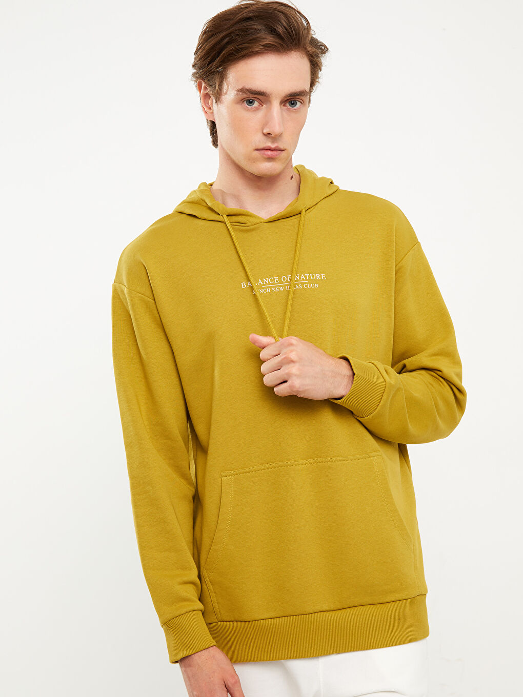 LCW Casual Yeşil Uzun Kollu Baskılı Erkek Hoodie - 2