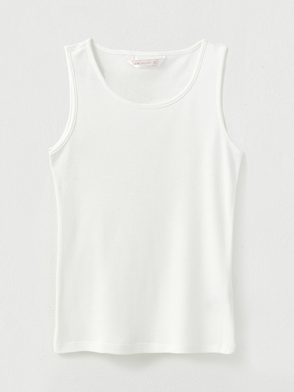 Beyaz U Yaka Düz İç Giyim Atlet-5