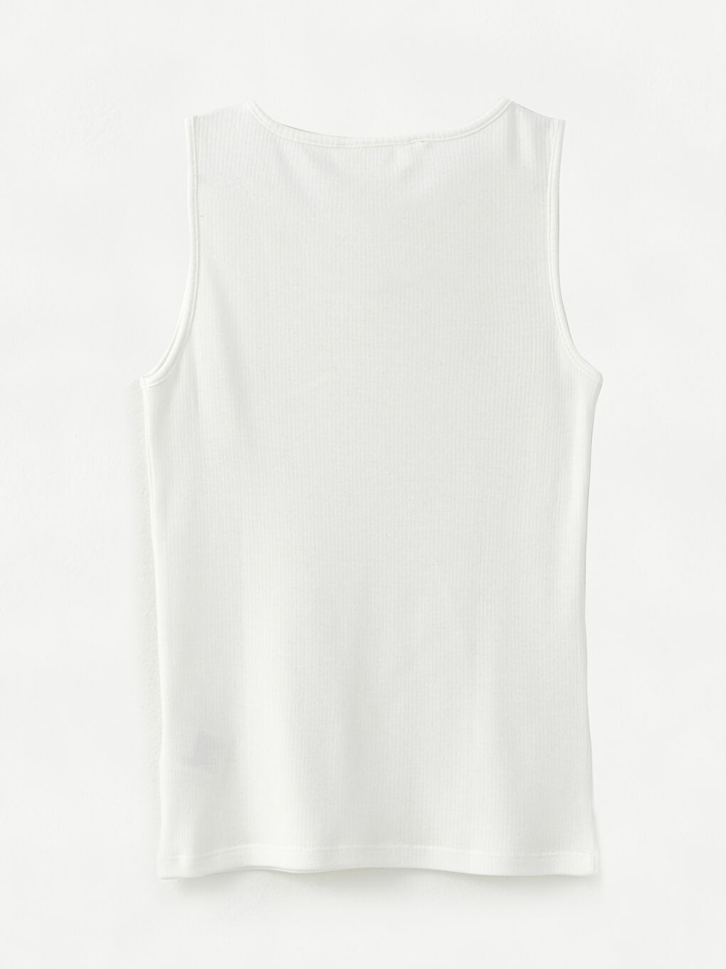 Beyaz U Yaka Düz İç Giyim Atlet-6