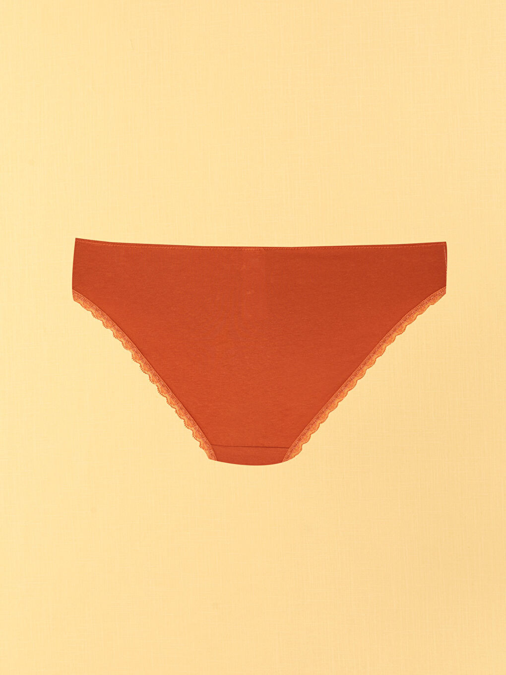 Kahverengi Dantelli Kadın Bikini Külot-1