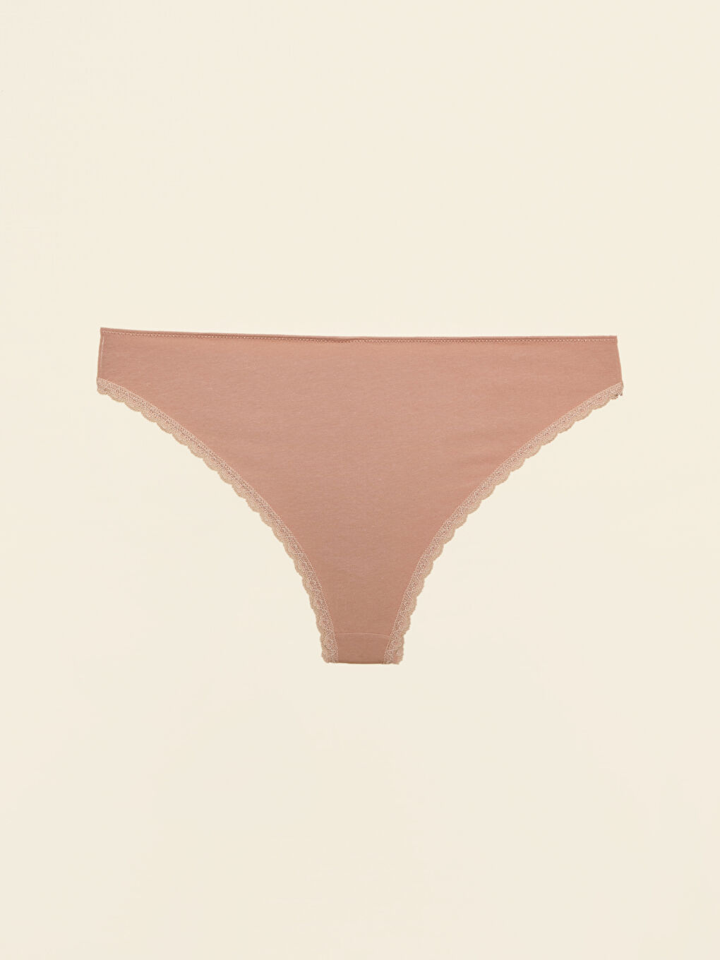 Kahverengi Düz Brazilian Külot-1