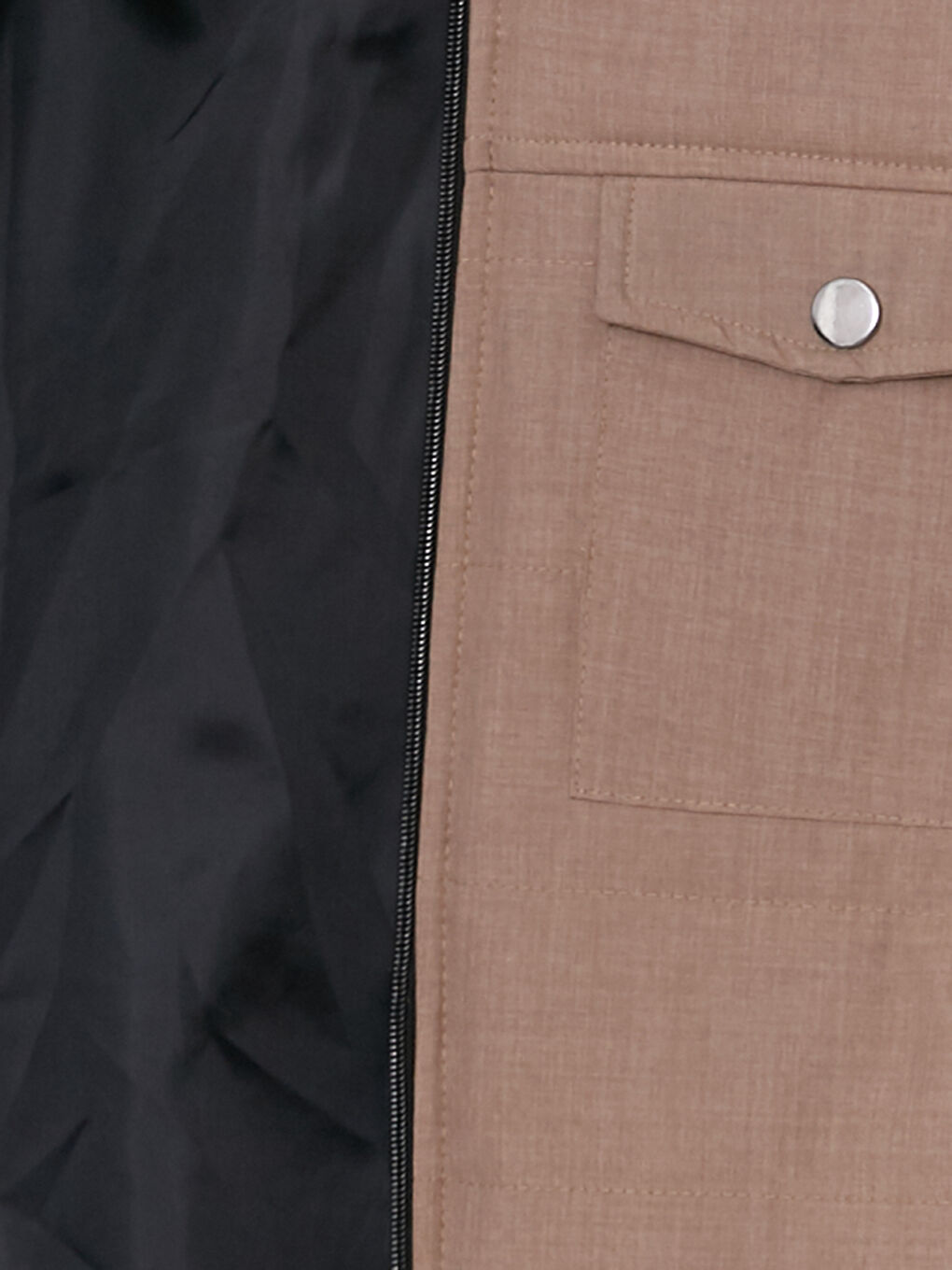 بالطو منتفخ بياقة قميص للرجال بقصة عادية-7