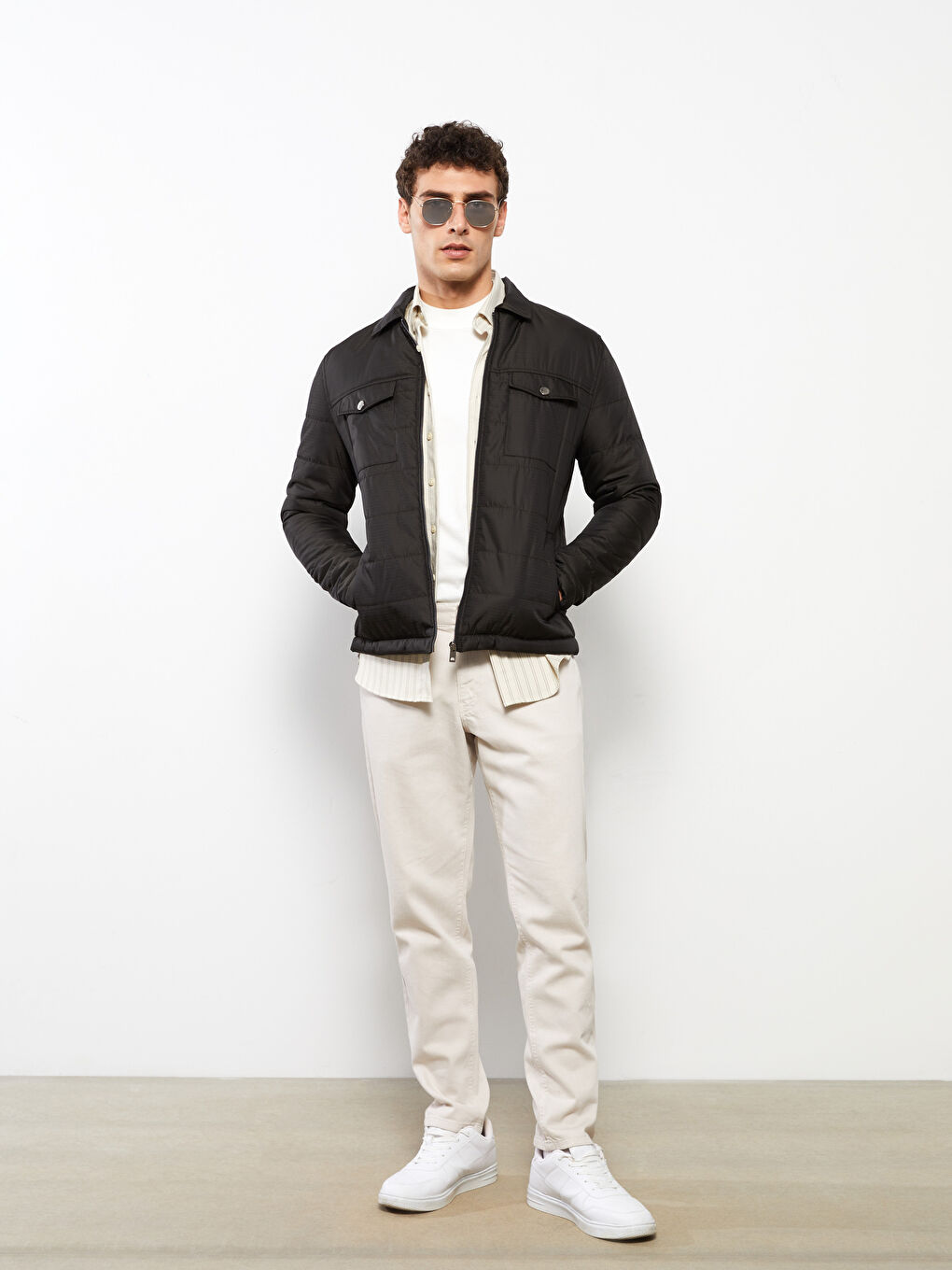 Standard Fit Collared Neck Men's Puffer Coat-2