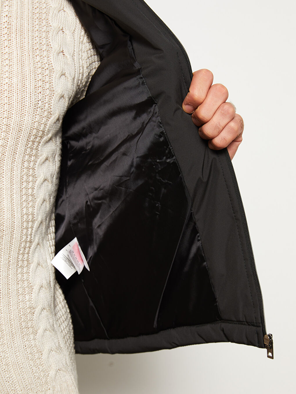 Yeşil Standart Kalıp Gömlek Yaka Erkek Şişme Mont-3