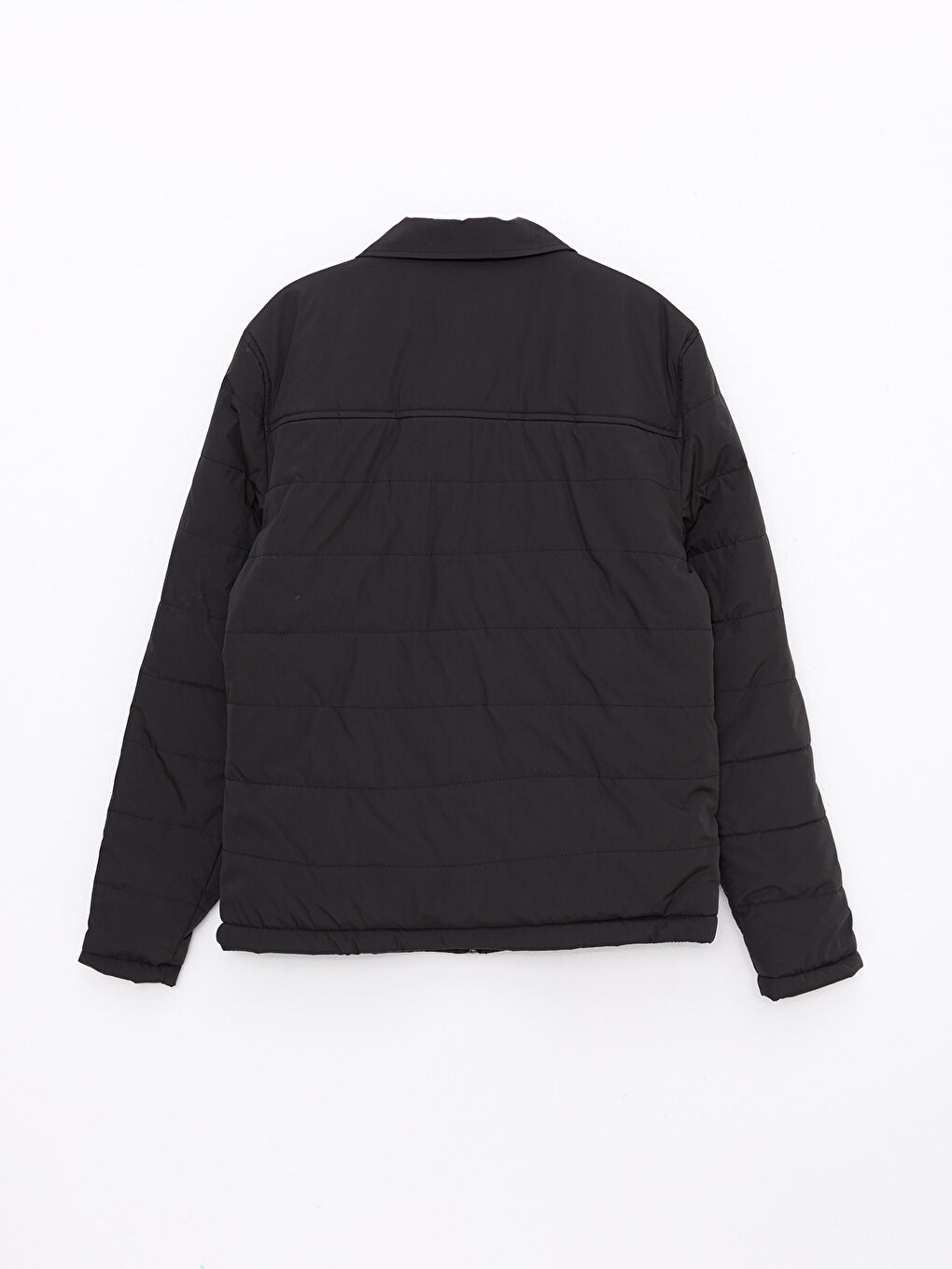 Yeşil Standart Kalıp Gömlek Yaka Erkek Şişme Mont-6