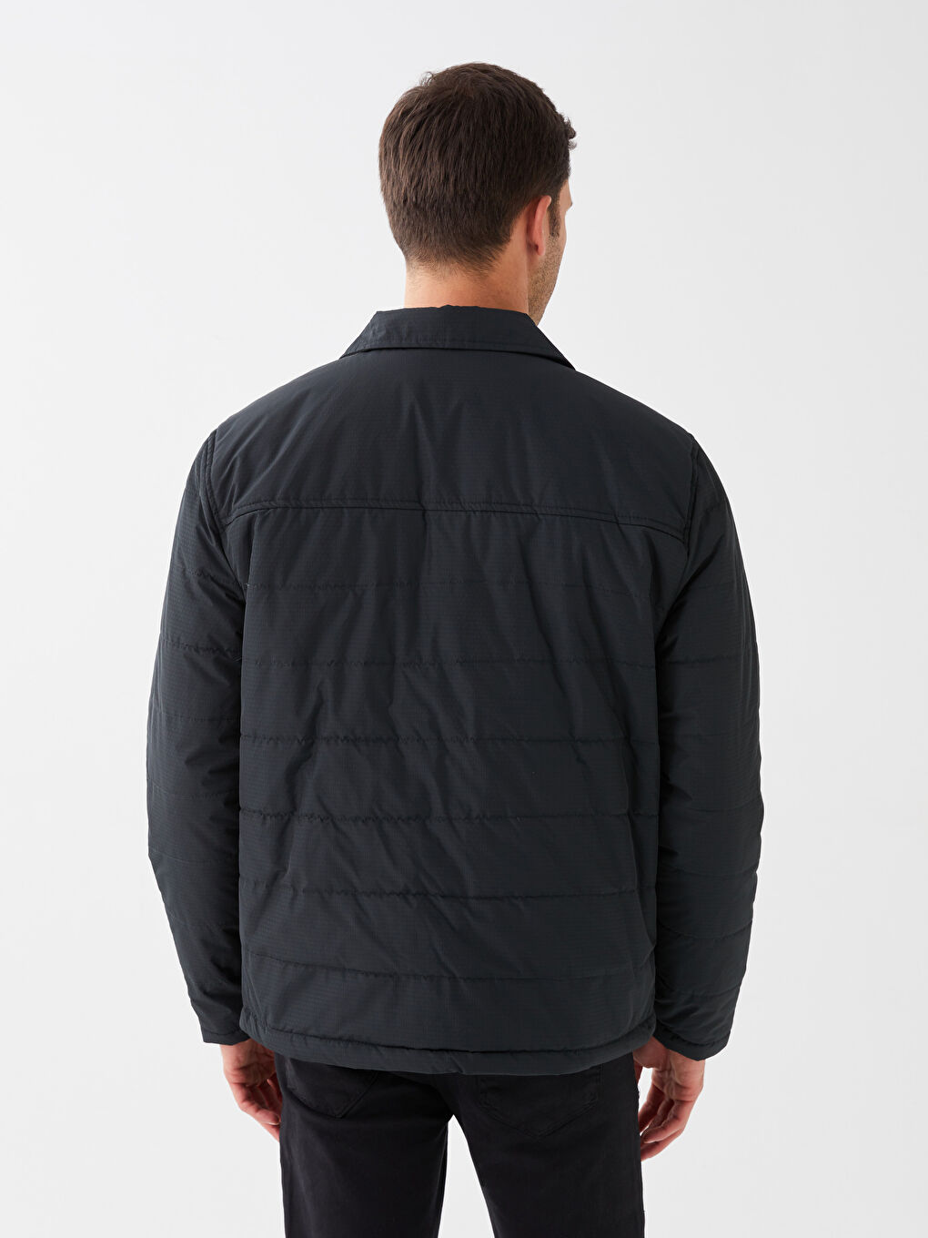 Standard Fit Collared Neck Men's Puffer Coat-5