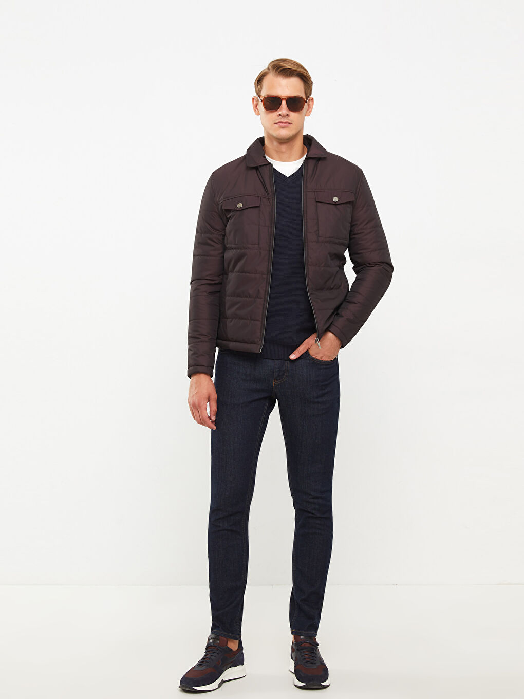 Standard Fit Collared Neck Men's Puffer Coat-2