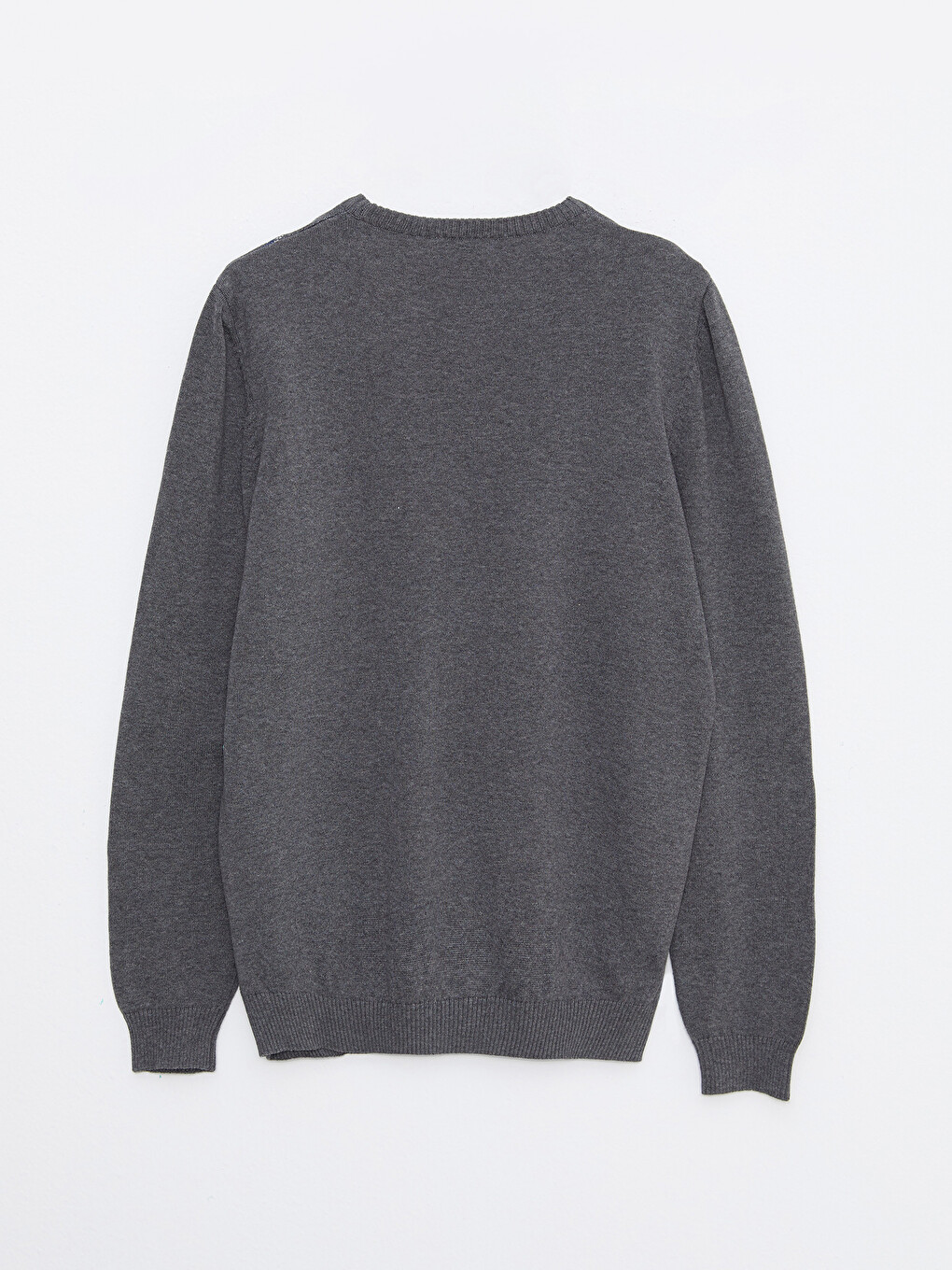 Pull-over En Tricot À Col Rond À Manches Longues Écossais Pour Hommes-6