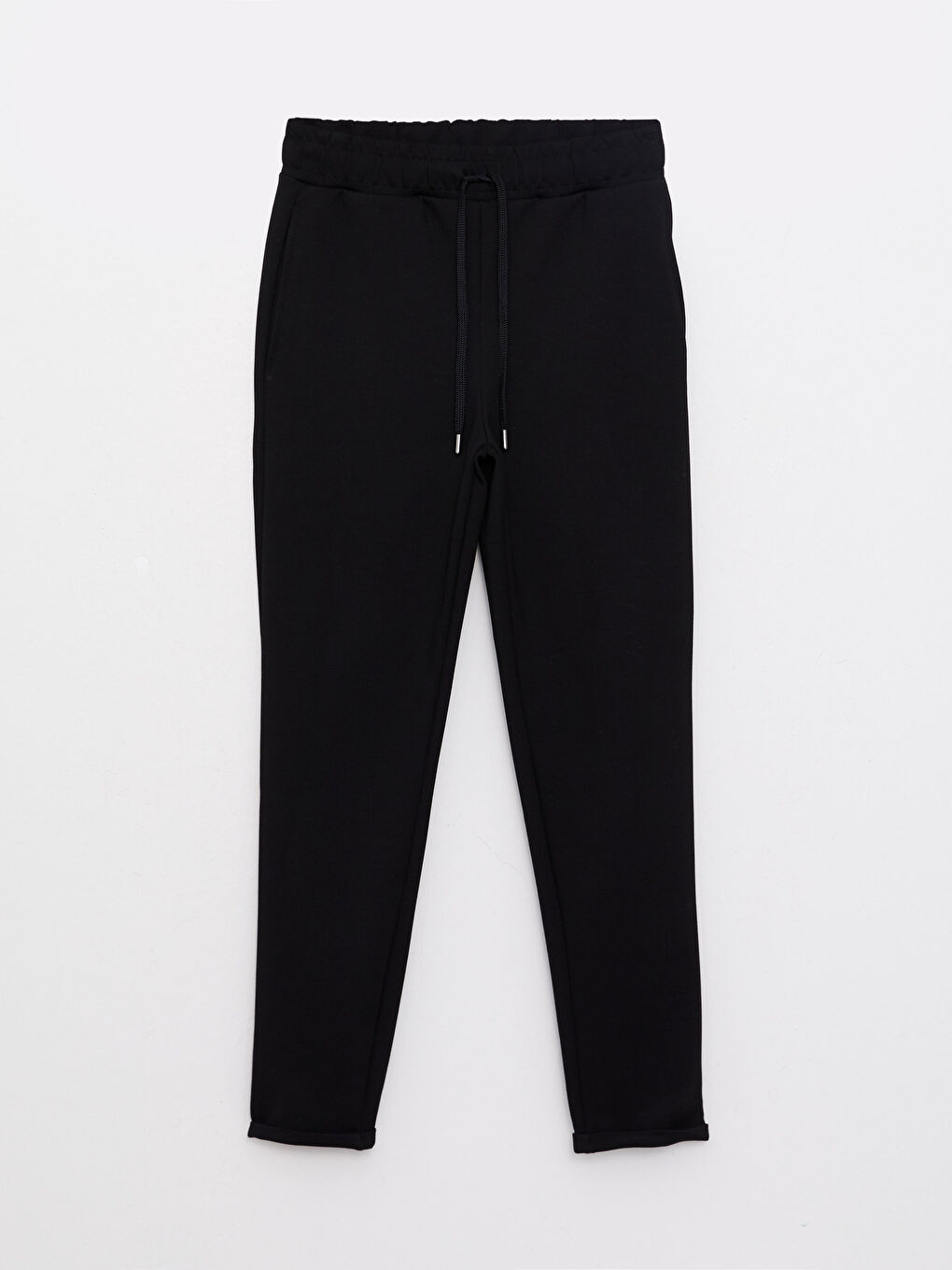 әйелдерге арналған серпімді белдік өрнексіз спорттық шалбар-5