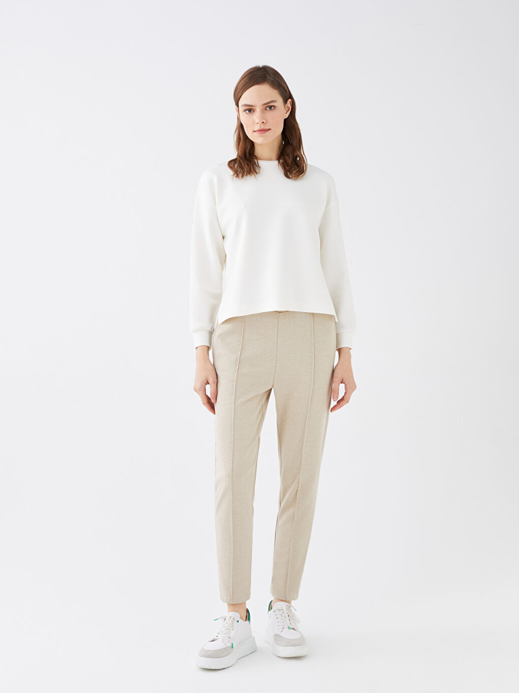 Women's Elasticated Waist Plain Sweatpants