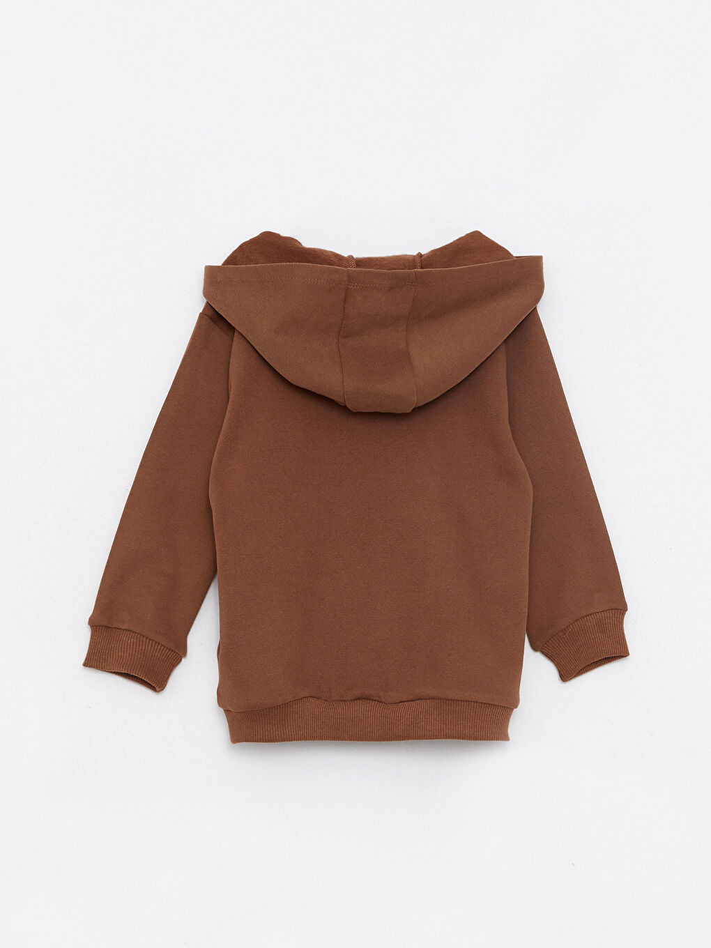 LCW baby Kahverengi Uzun Kollu Basic Erkek Bebek Hoodie - 1