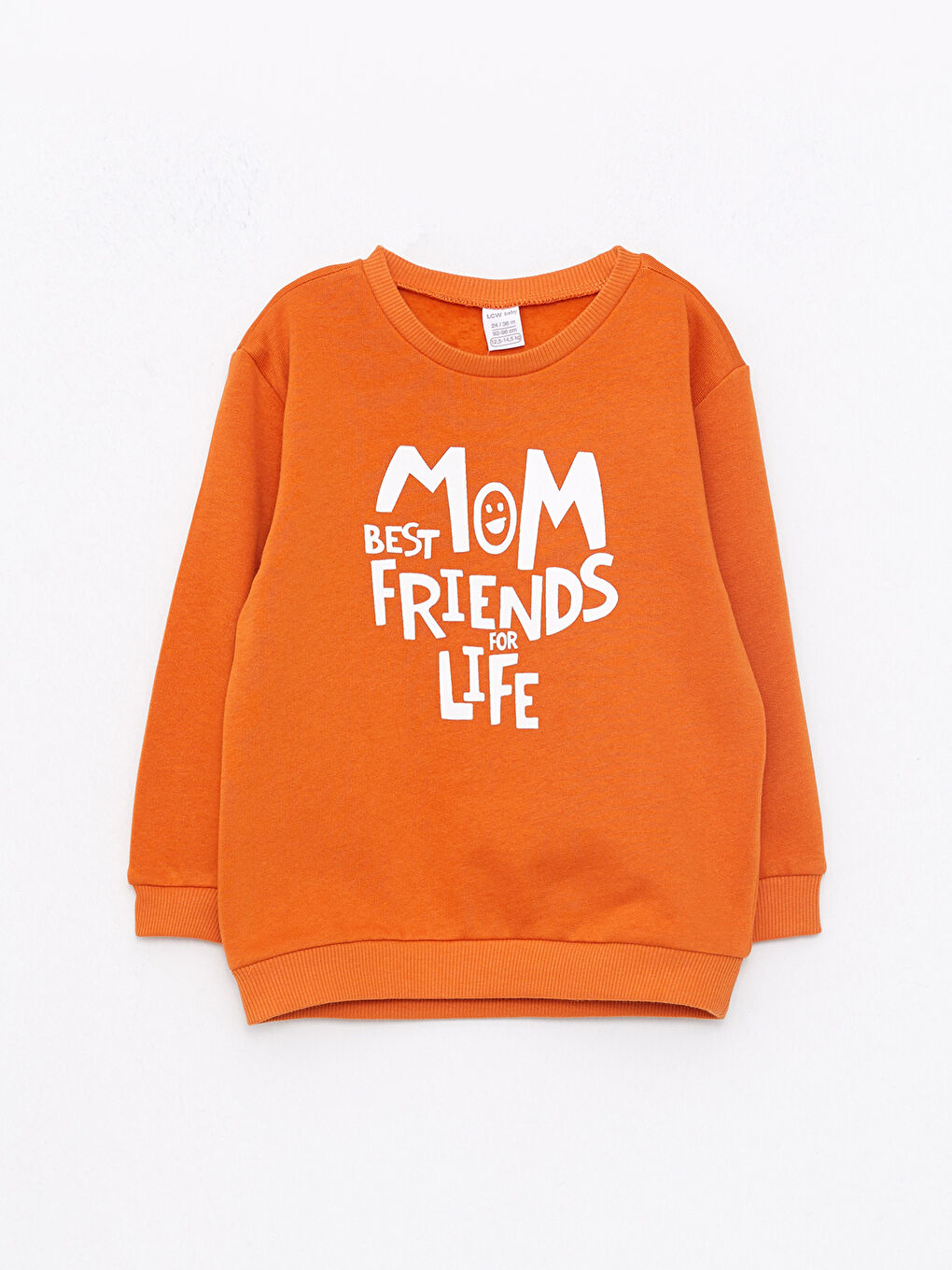 Turuncu Bisiklet Yaka Uzun Kollu Baskılı Erkek Bebek Sweatshirt