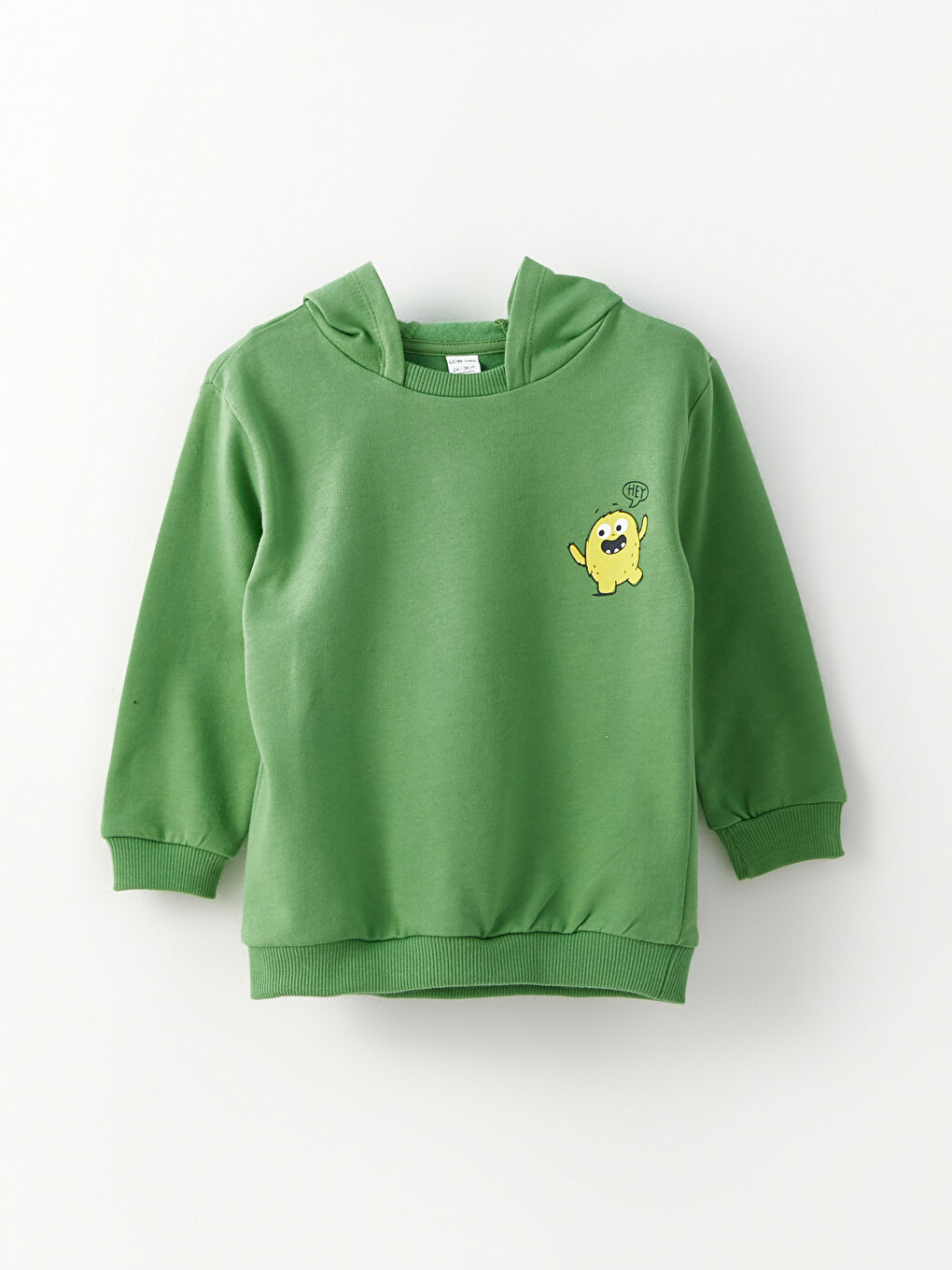 Ekru Baskılı Uzun Kollu  Erkek Bebek Sweatshirt 2'li-1