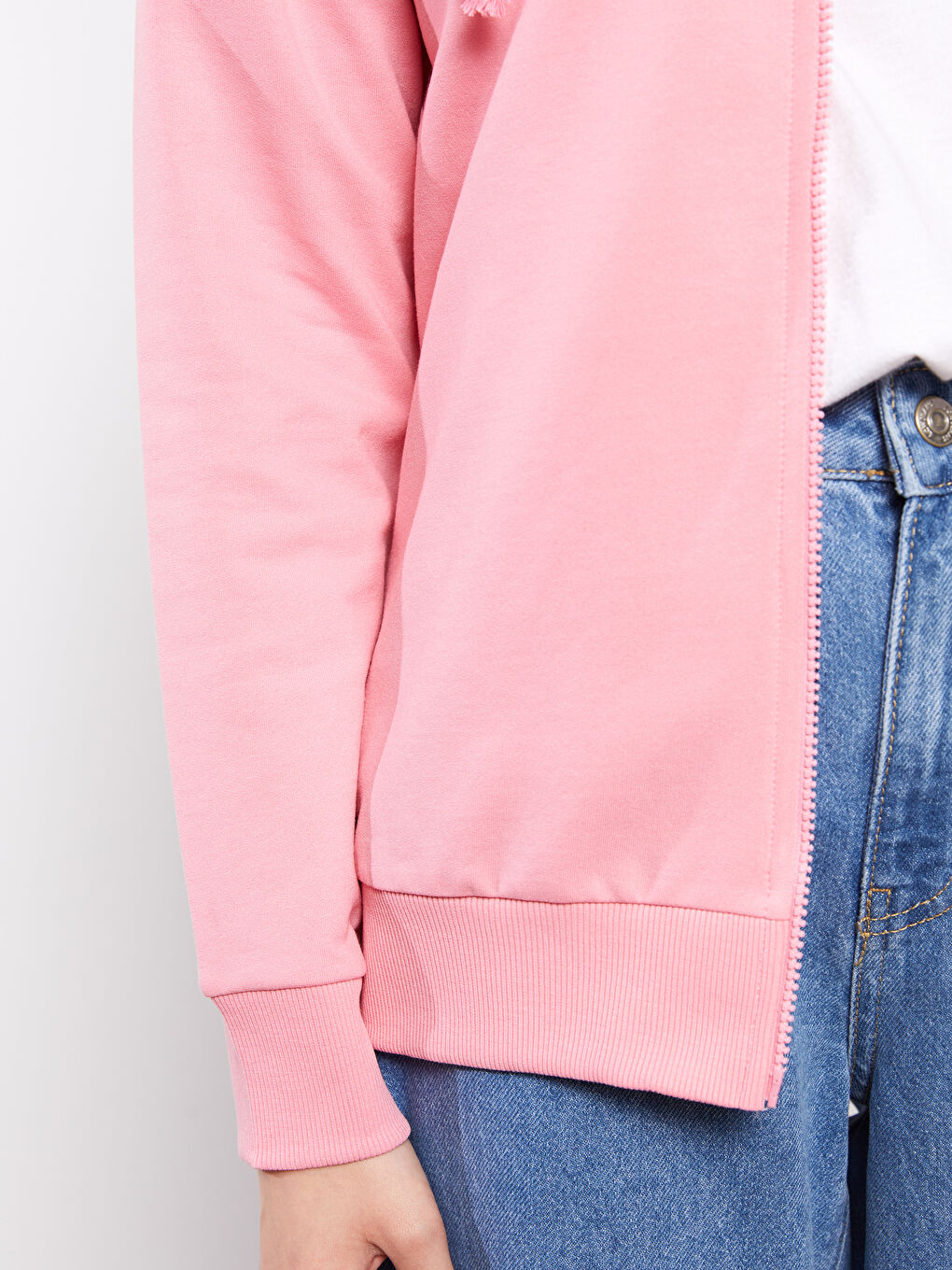 Cardigan Sport Simplu cu Glugă și Mânecă Lungă pentru Femei-3