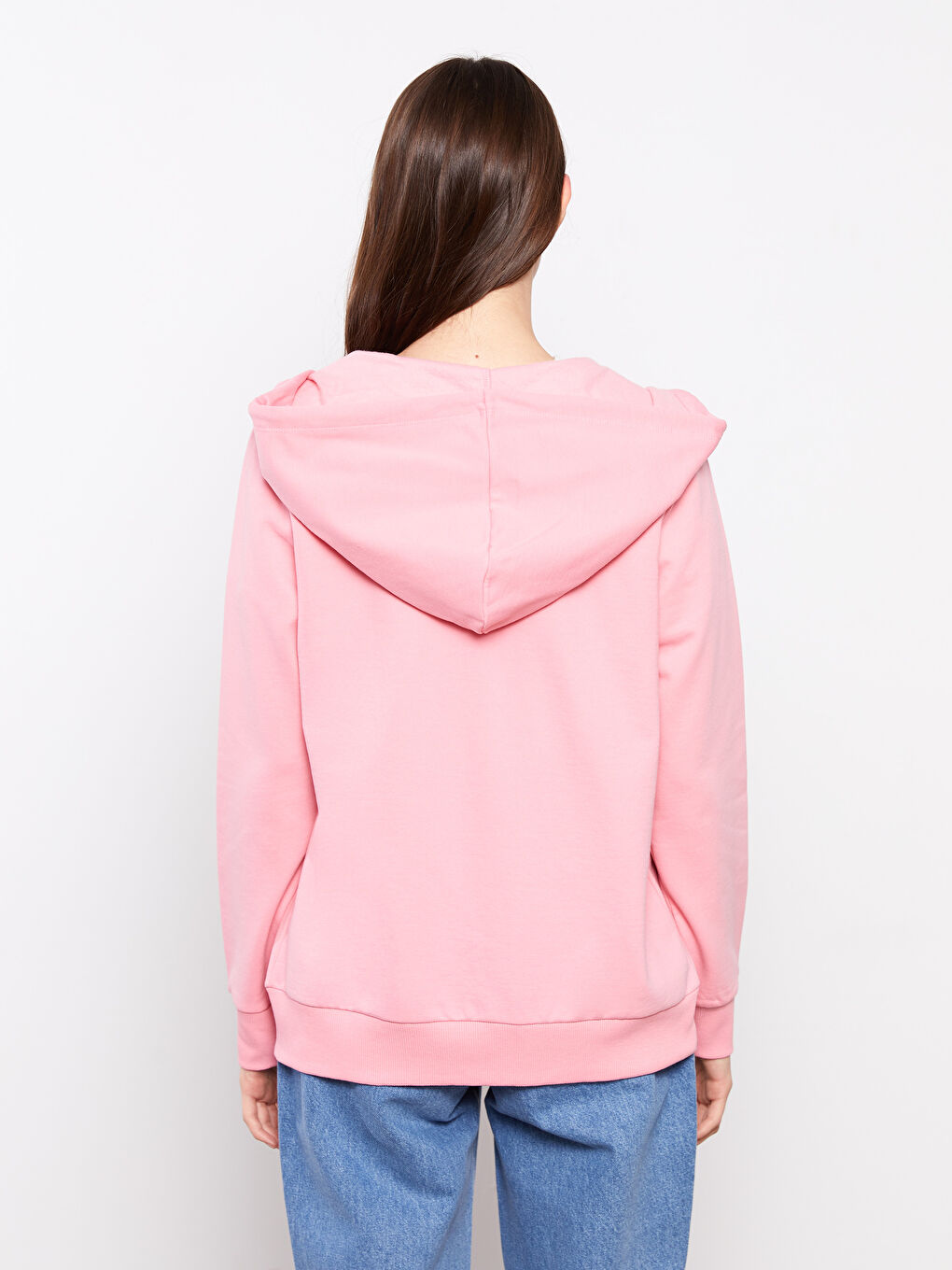 Cardigan Sport Simplu cu Glugă și Mânecă Lungă pentru Femei-4