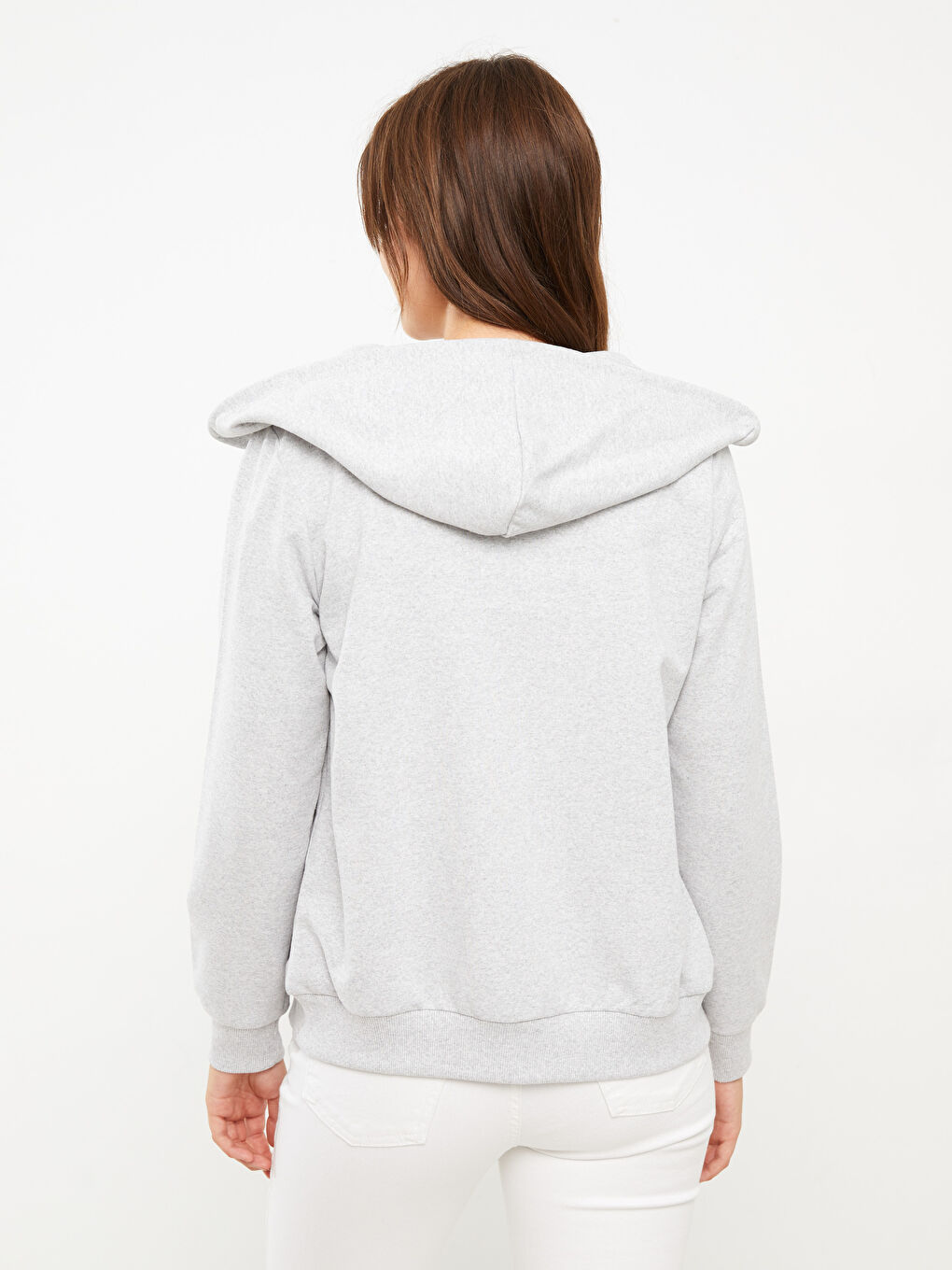 LCW ECO Hooded Plain Long Sleeve Women's Sports Cardigan -W2BF71Z8-LAK
