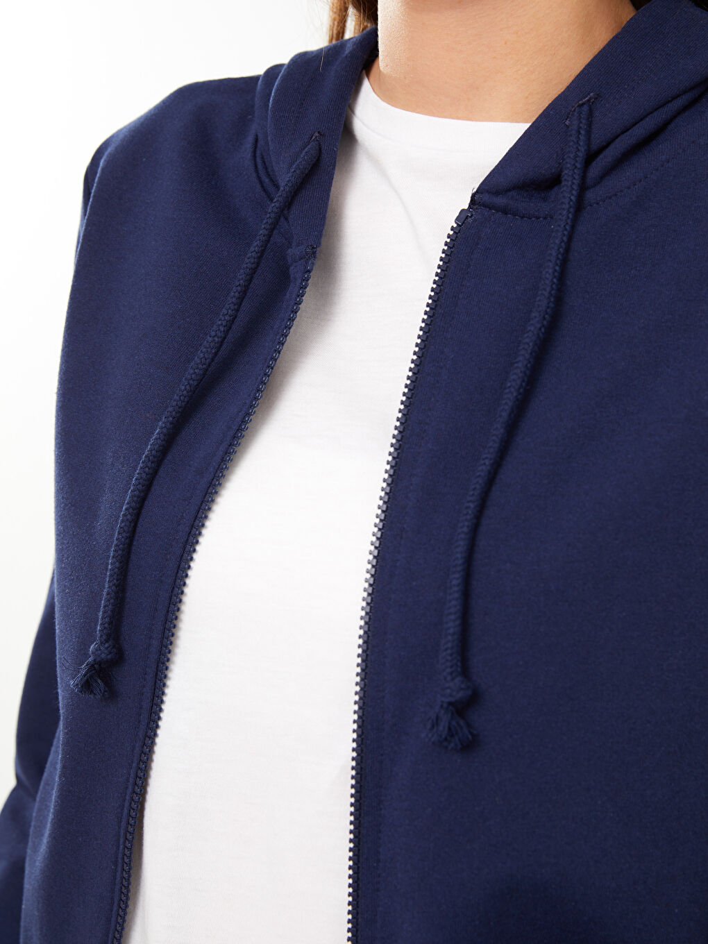 Kapuzensweatshirt Schlicht Langarm Damen Sport-Strickjacke-2