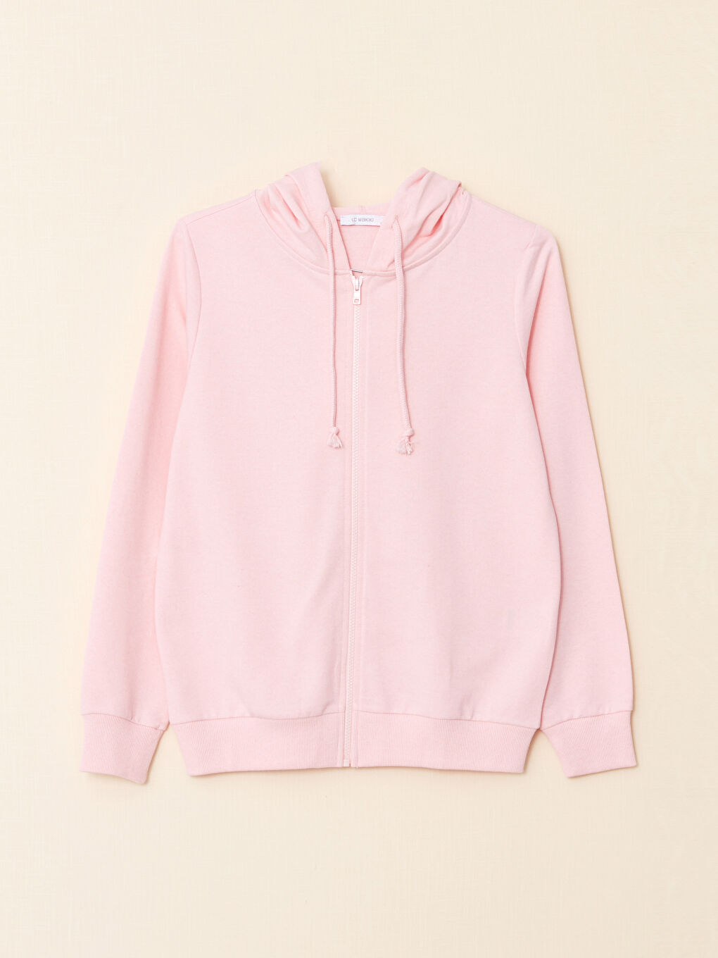 Hooded Plain Long Sleeve Women's Sports Cardigan-3