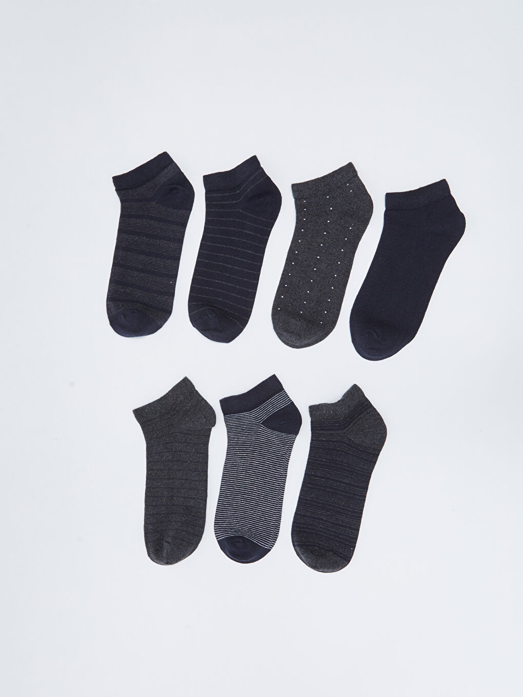 LCW ACCESSORIES Чорапи за тренировки за мъже с шарки 7 броя в опаковка -W2BF77Z8-CRP
