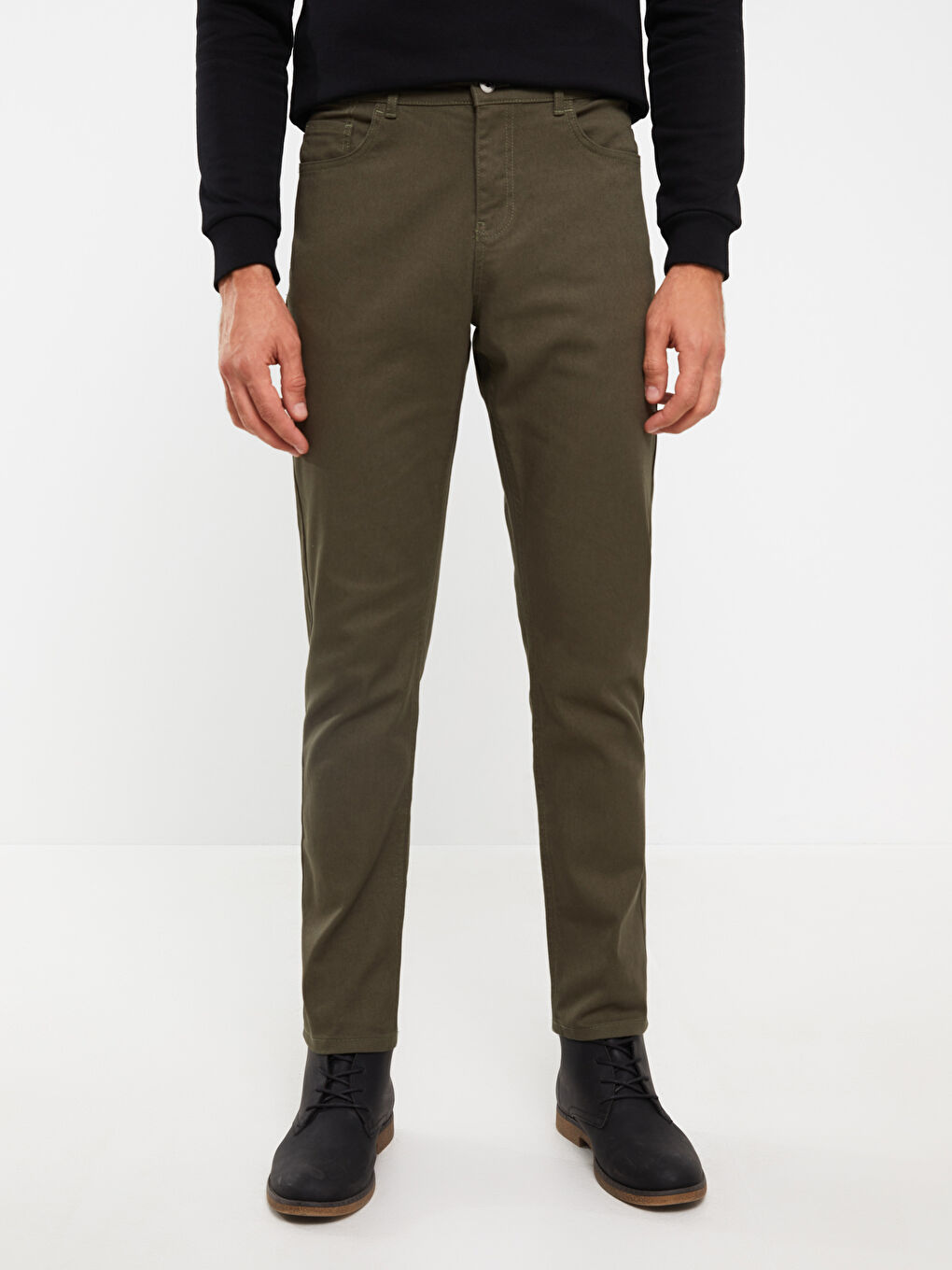 LCW Vision Haki Slim Fit Gabardin Erkek Pantolon - 3