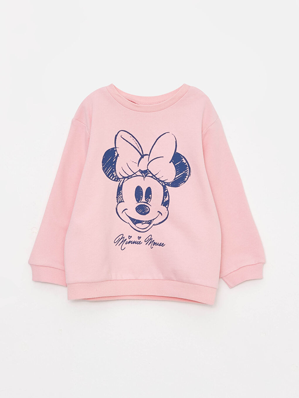 Crew Neck Long Sleeved Minnie Mouse Printed Baby Girl Sweatshirt and Pants 2-Pack-1