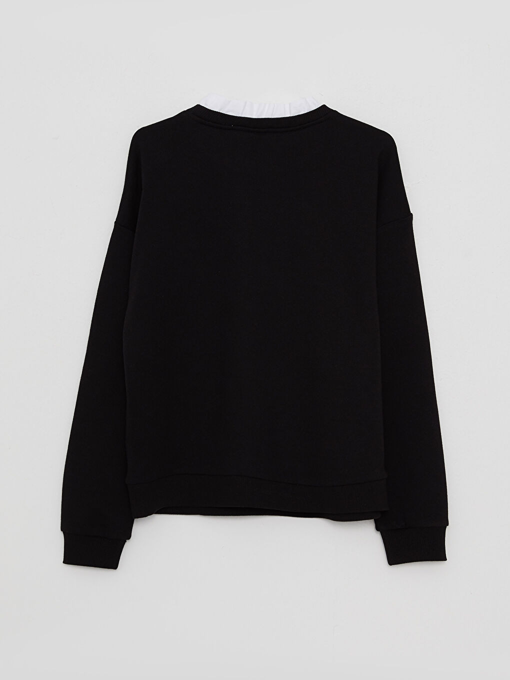 Ruffle Turtle Neck Regular Long Sleeve Women's Sweatshirt -W2BG15Z8-CVL