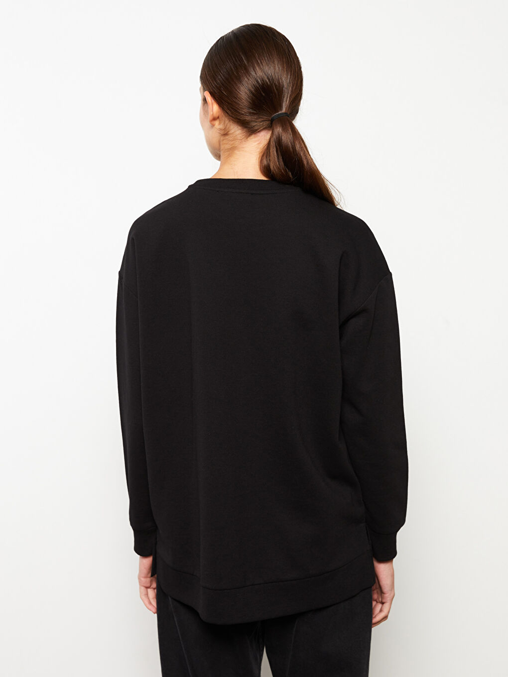 Crew Neck Printed Long Sleeve Women's Sweatshirt-4