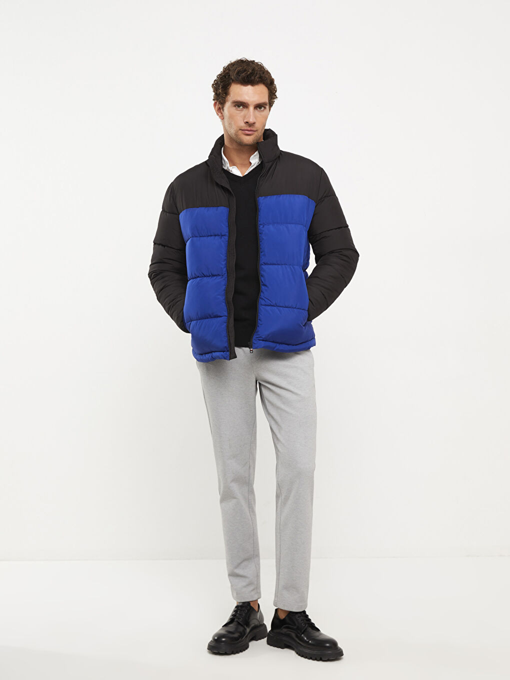 Standard Fit Funnel Neck Men's Puffer Coat