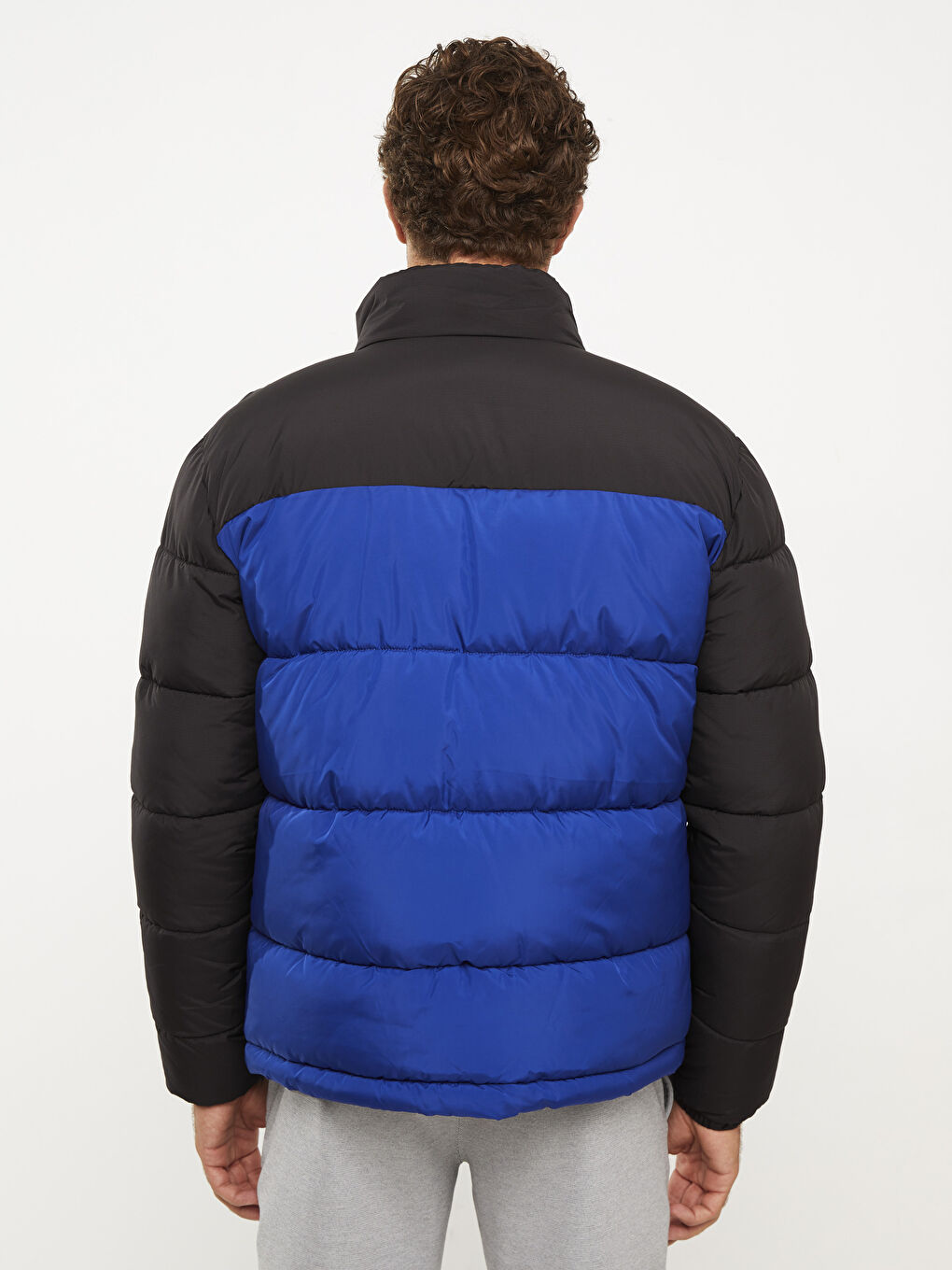 Standard Fit Funnel Neck Men's Puffer Coat-5