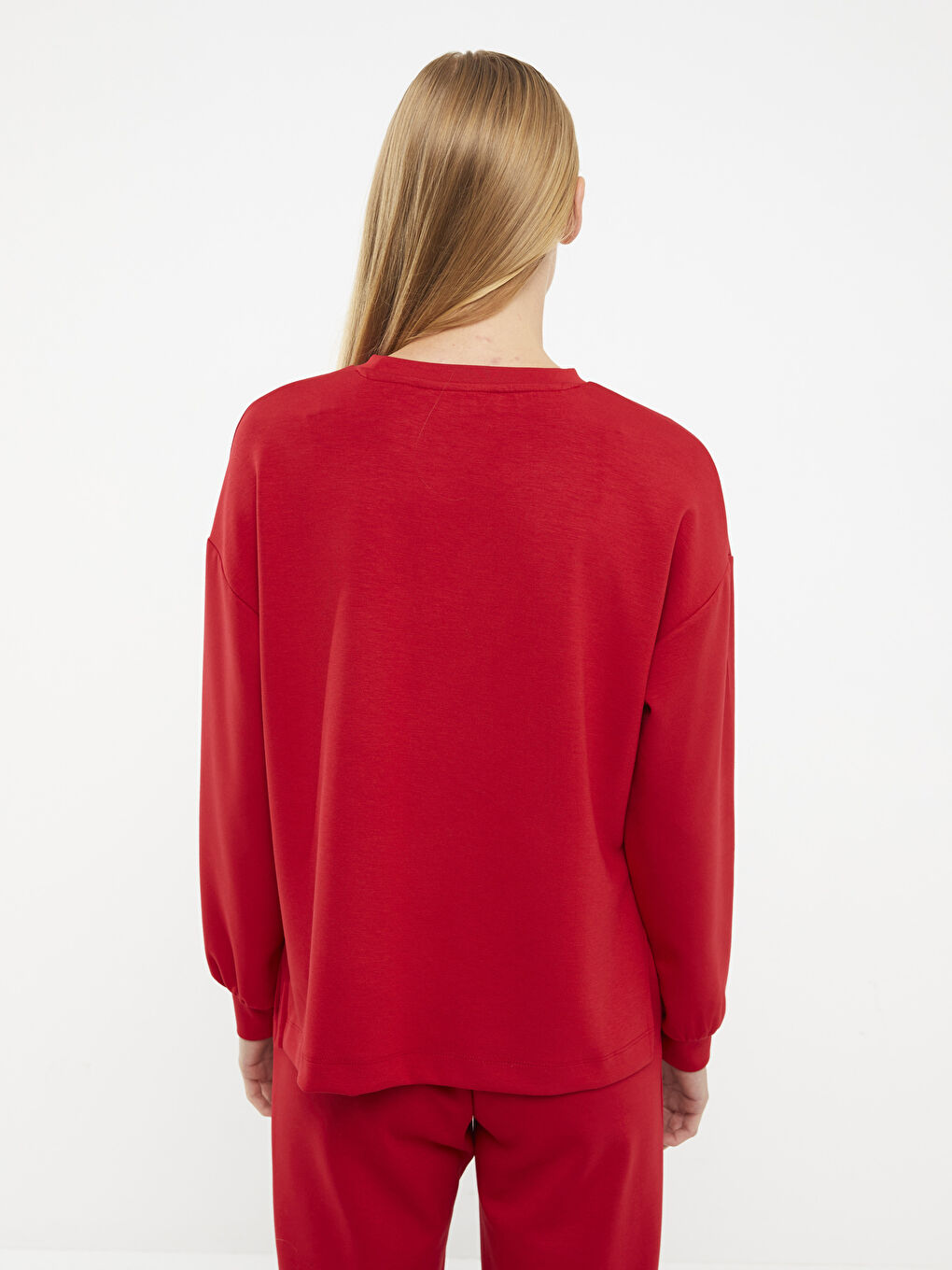 LC Waikiki Crew Neck Plain Long Sleeve Women's Sweatshirt -W2BG27Z8-HKD