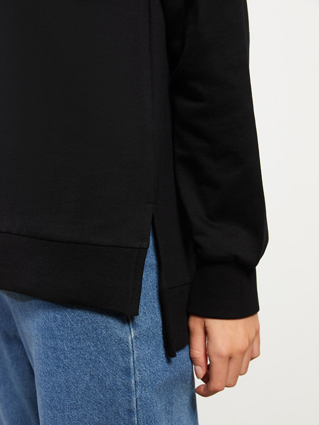 LCWAIKIKI Basic Hooded Plain Long Sleeve Women's Sweatshirt -W2BG36Z8-CVL