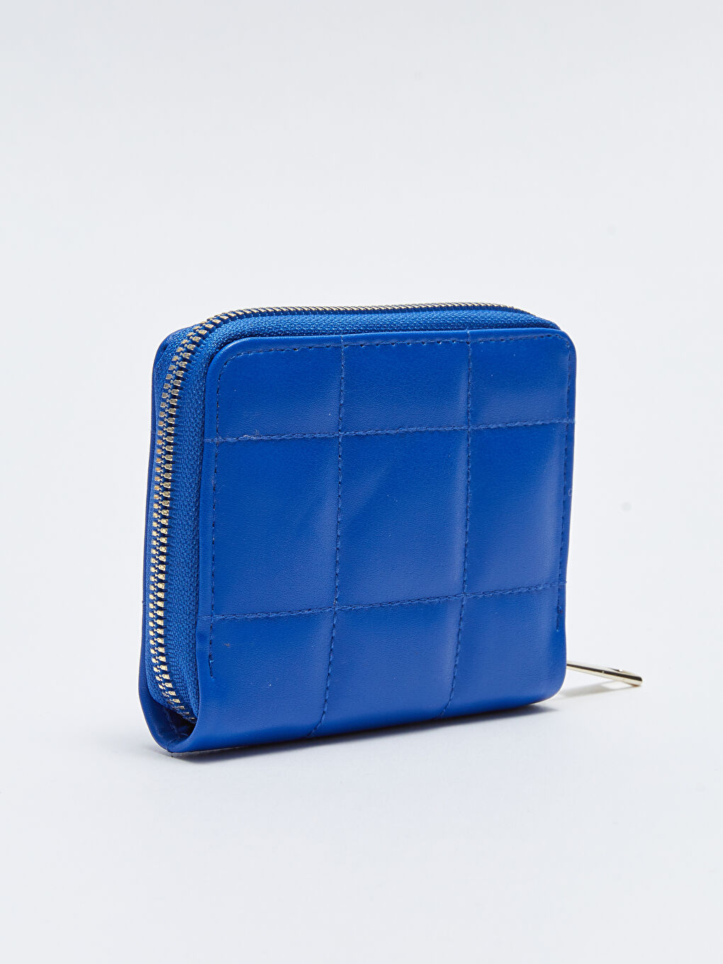 Leather Look Quilted Zipper Women's Wallet-1