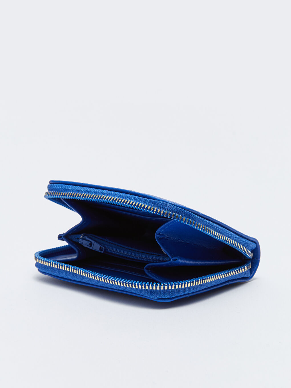 Leather Look Quilted Zipper Women's Wallet-3