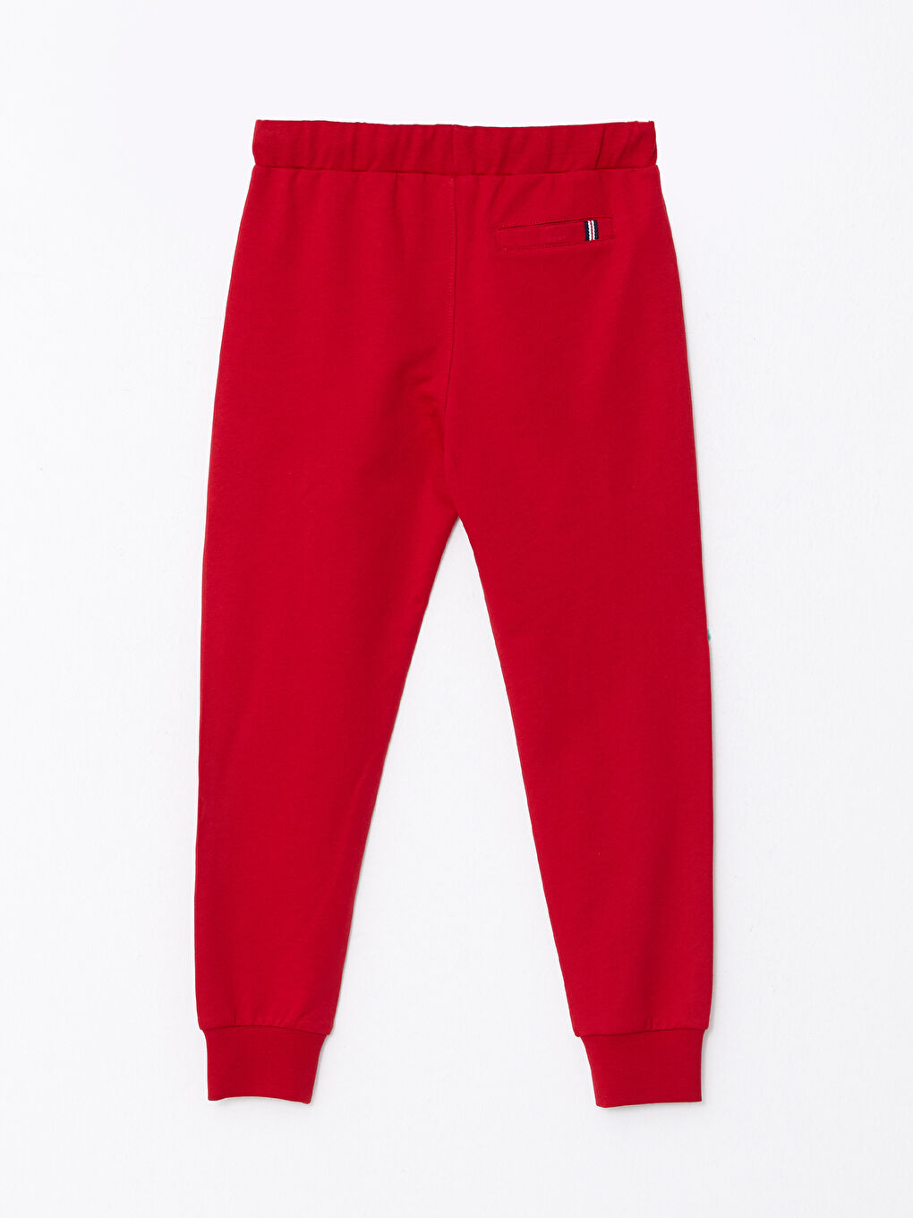 Kırmızı Beli Lastikli Nakış Detaylı Erkek Çocuk Jogger Eşofman Altı-1
