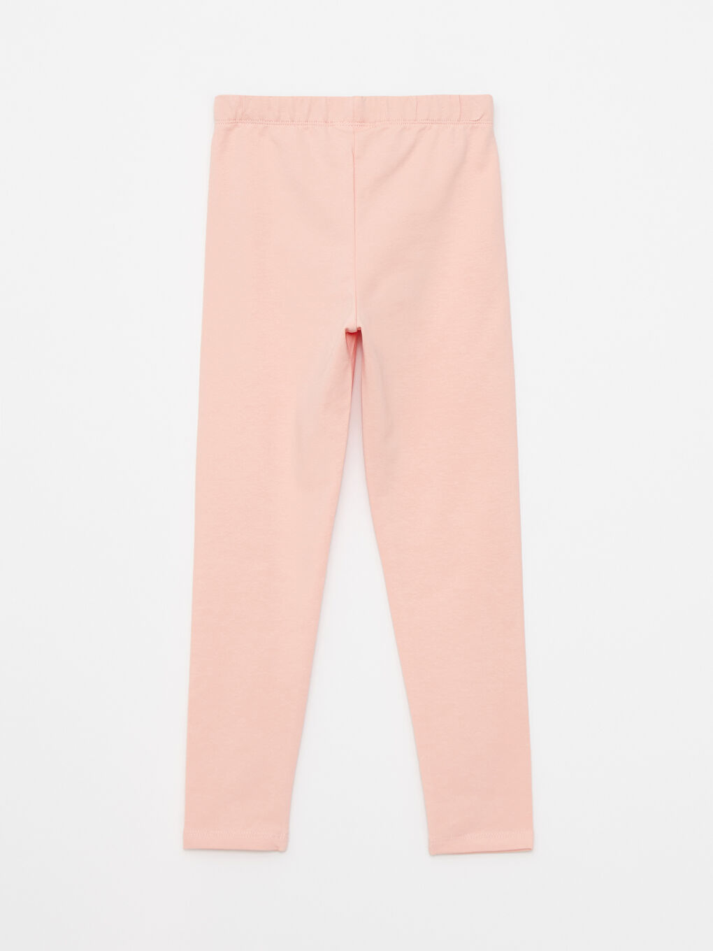 Pembe Beli Lastikli Baskılı Pamuklu Kız Çocuk Tayt-1