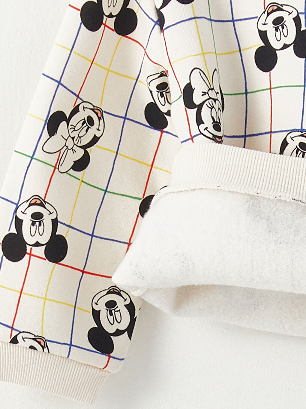 Crew Neck Long Sleeve Minnie and Mickey Mouse Printed Baby Girl Sweatshirt and Tights 2-Pack Set-3