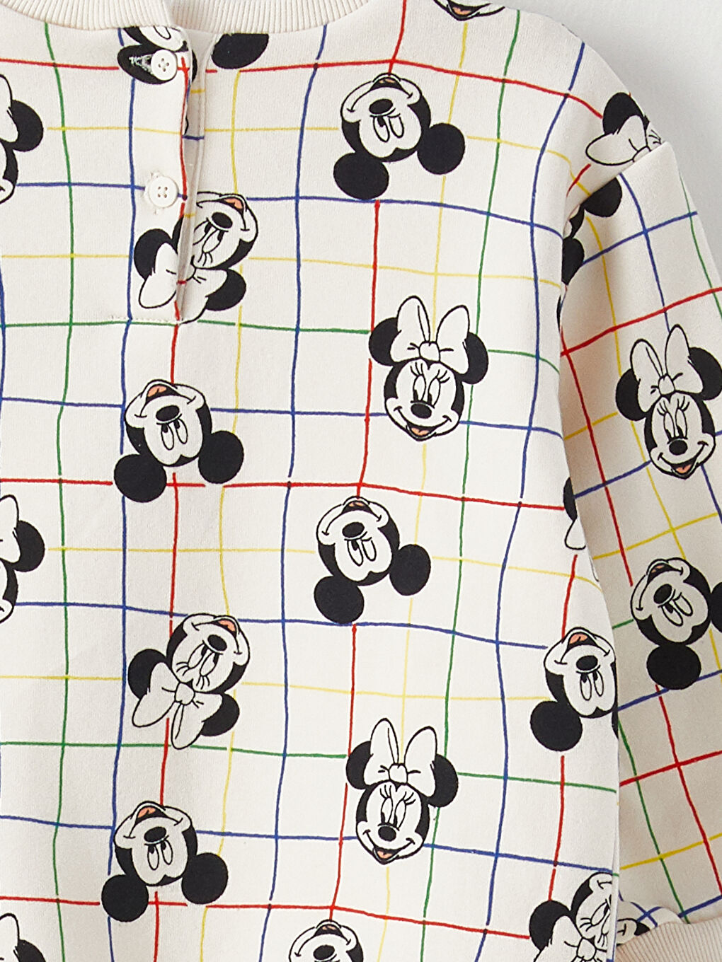 Crew Neck Long Sleeve Minnie and Mickey Mouse Printed Baby Girl Sweatshirt and Tights 2-Pack Set-4