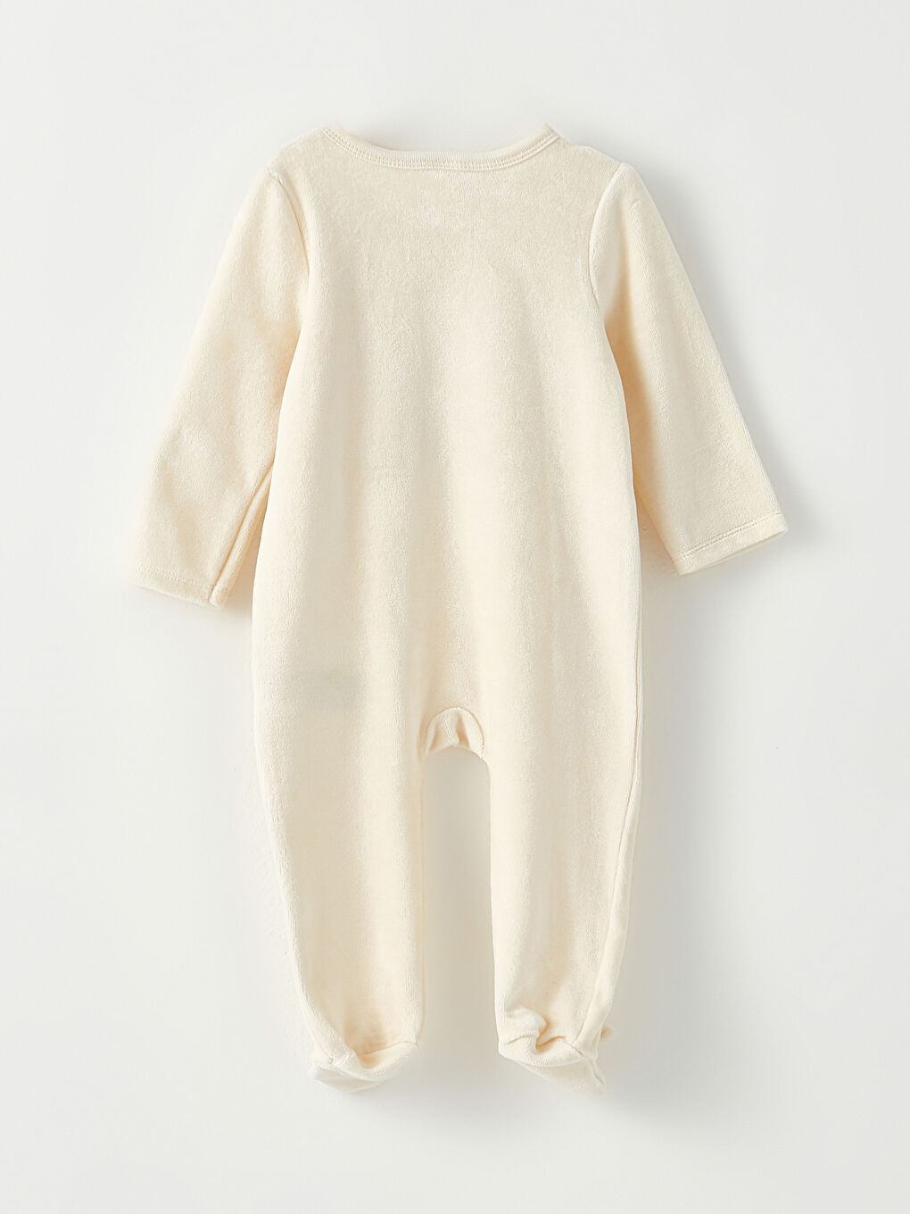 Crew Neck Long Sleeve Embroidery Detailed Baby Girl Rompers-1