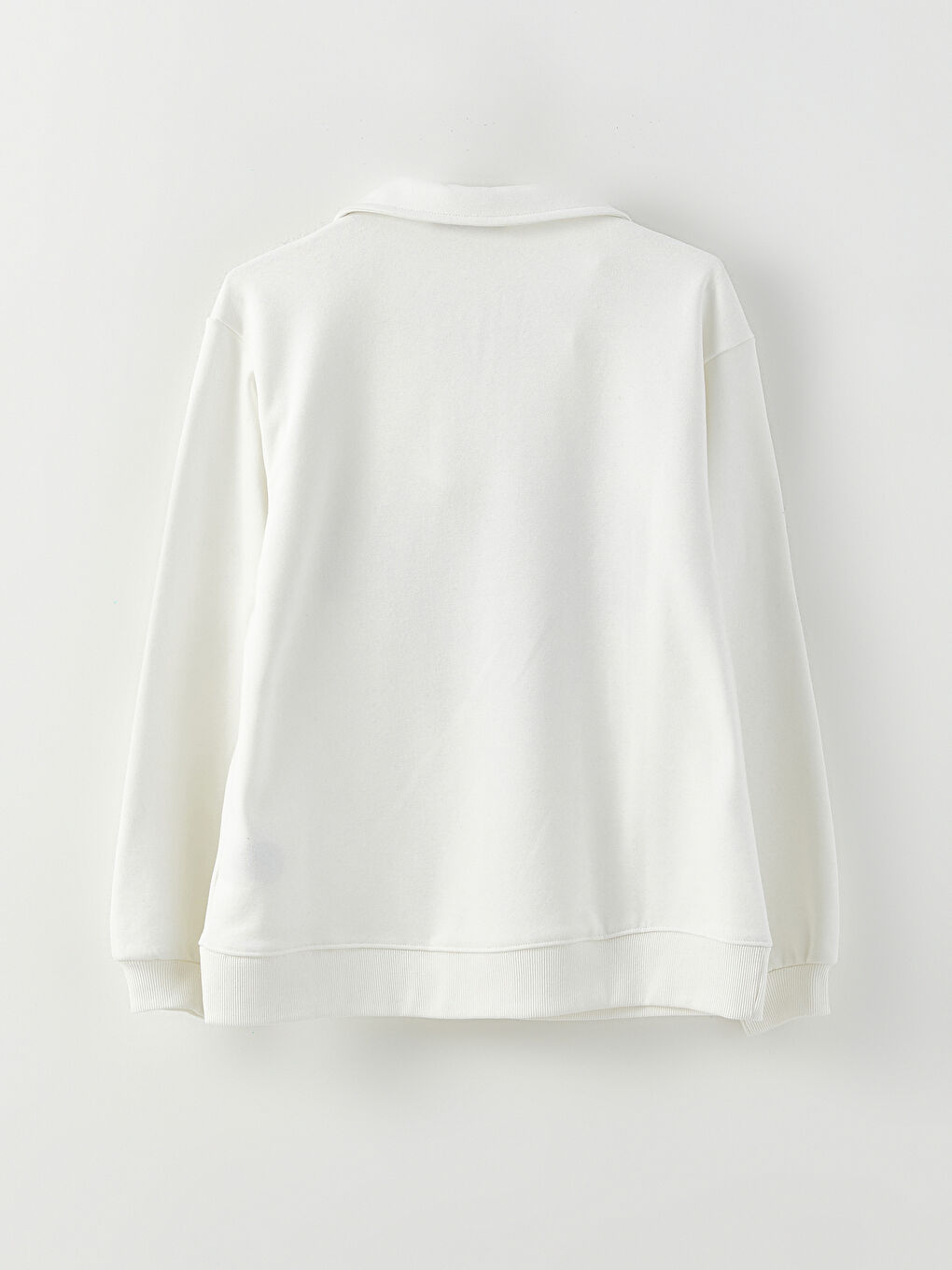 سويت شيرت تخين ياقة بولو مطرز للسيدات-6