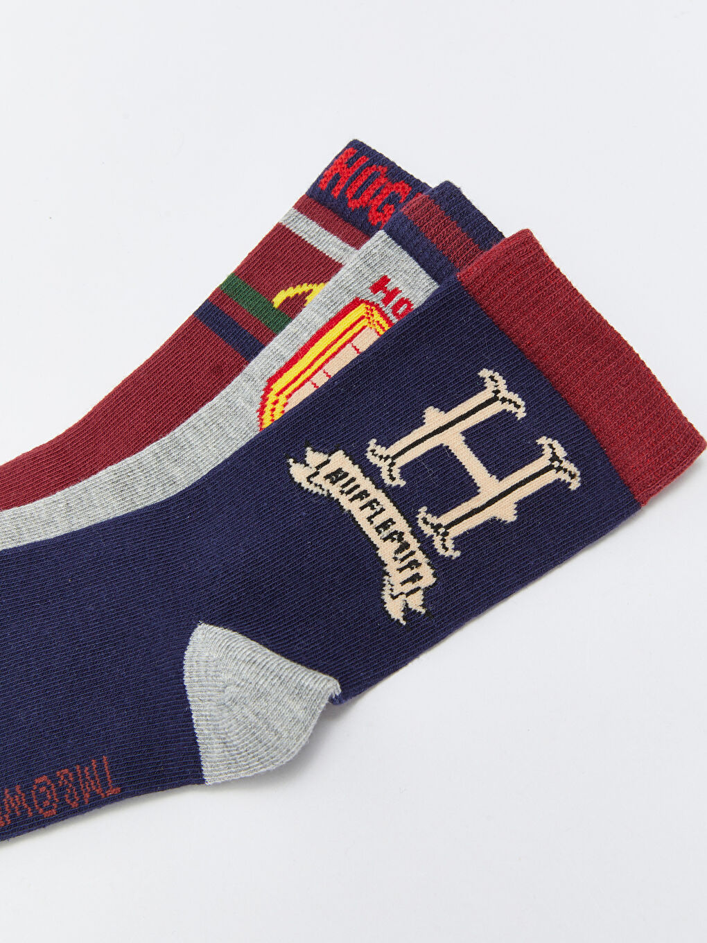 Karışık Harry Potter Desenli Erkek Çocuk Soket Çorap 3'lü-3