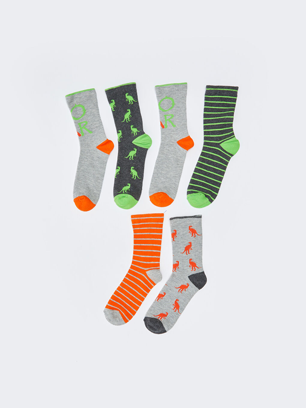Patterned Boys' Ankle Socks 5 Pack-3