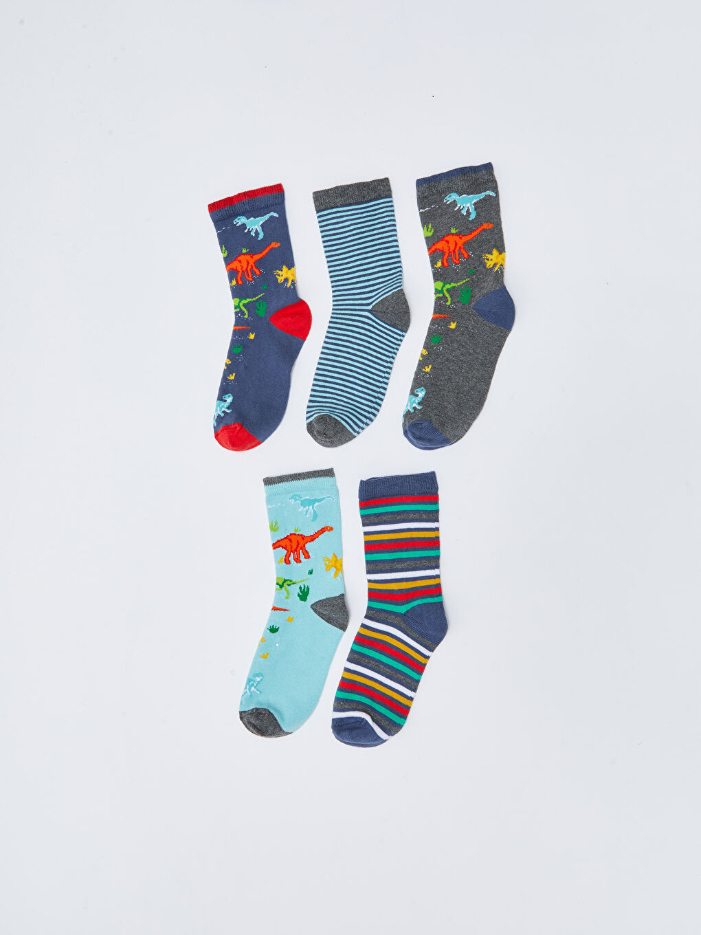Узорчатые носки до щиколотки для мальчиков, комплект из 5 штук-2