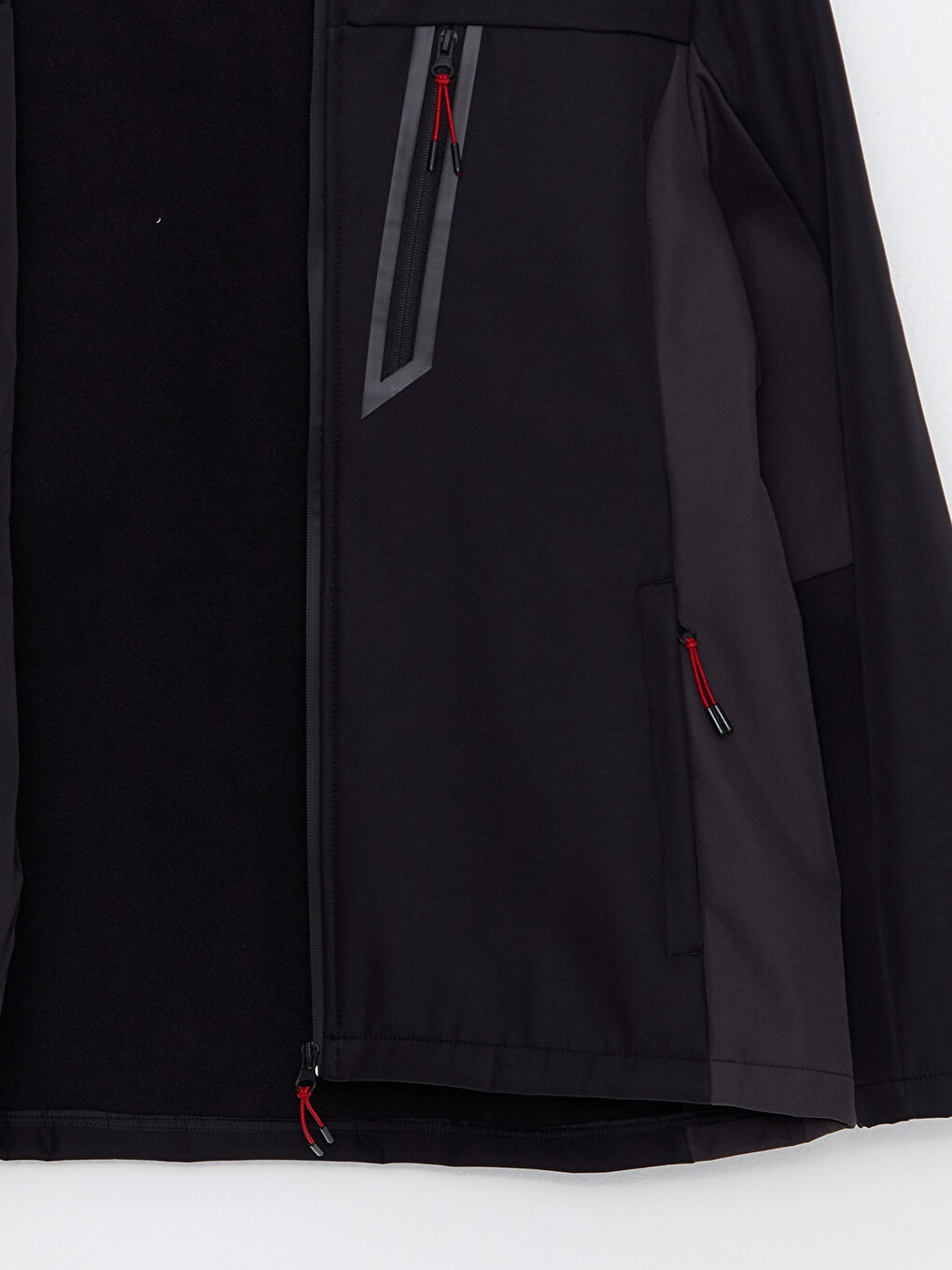 Siyah Standart Kalıp Kapüşonlu Erkek Mont-7