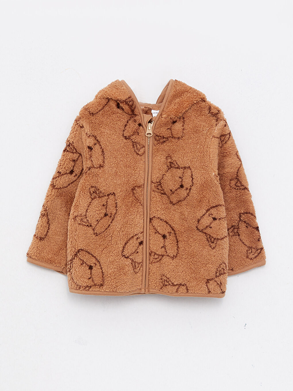 Set Trening din Pluș pentru Bebeluși Unisex cu Glugă, Mânecă Lungă, Imprimat, Set de 2-1