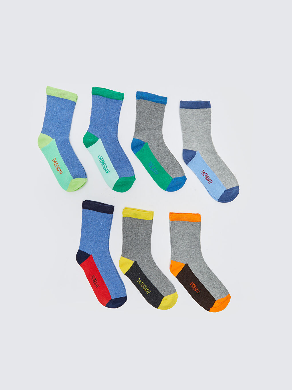 Color Block Boys' Ankle Socks 7 Pack-1